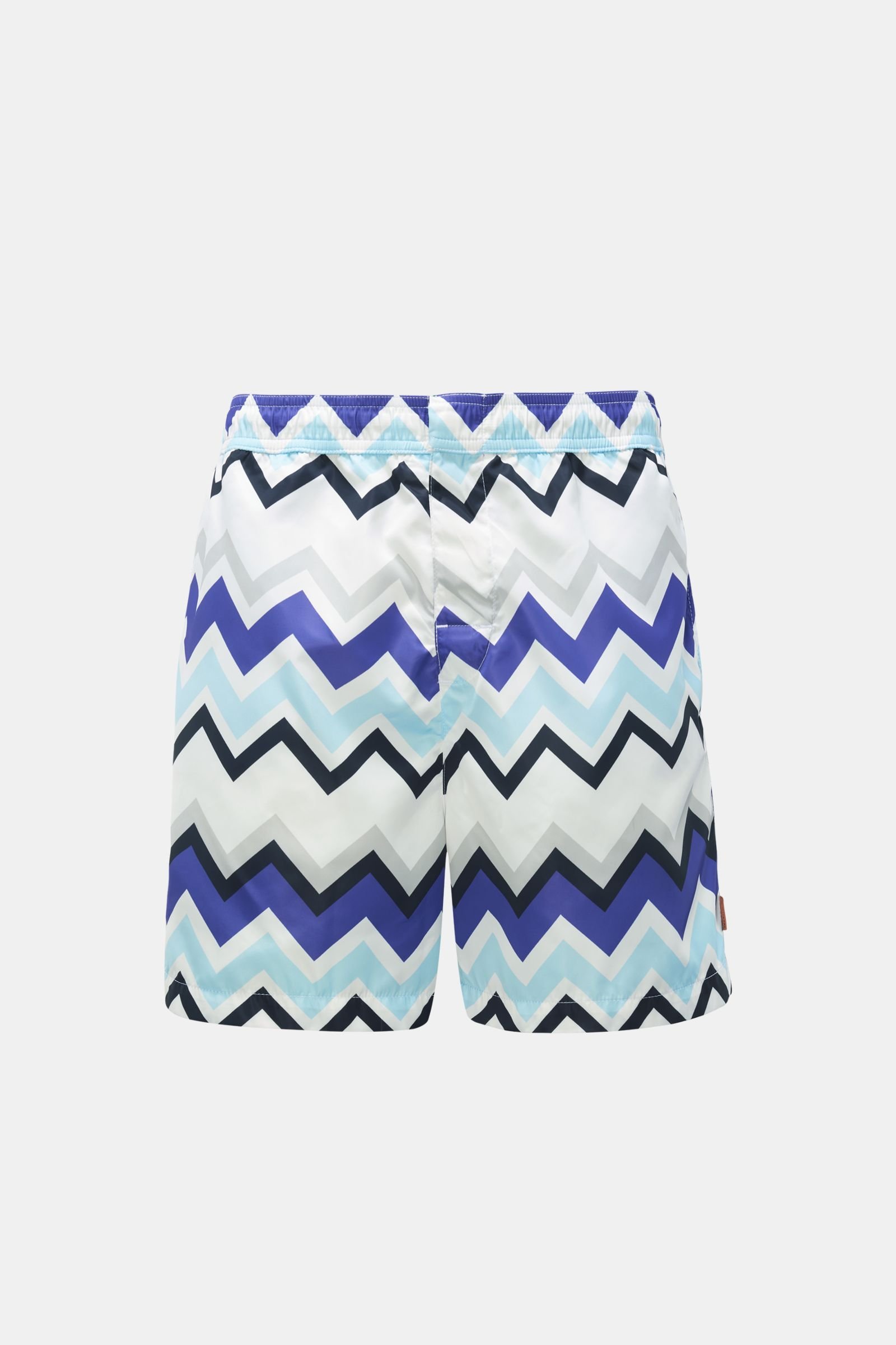 Swim shorts white/light blue/purple patterned