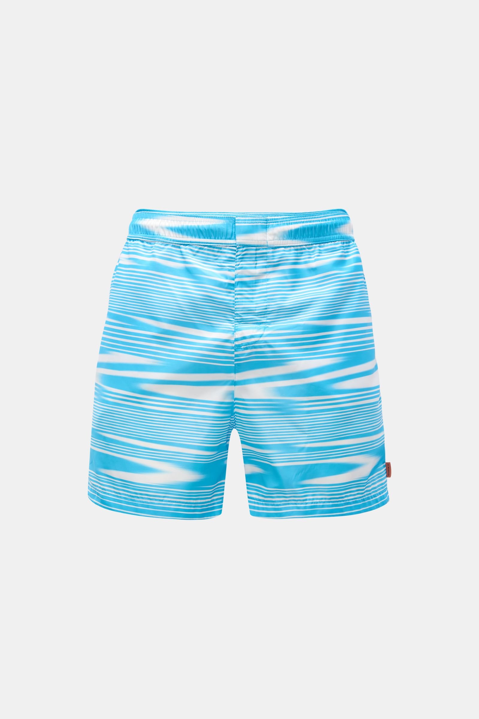 Swim shorts turquoise/white striped 