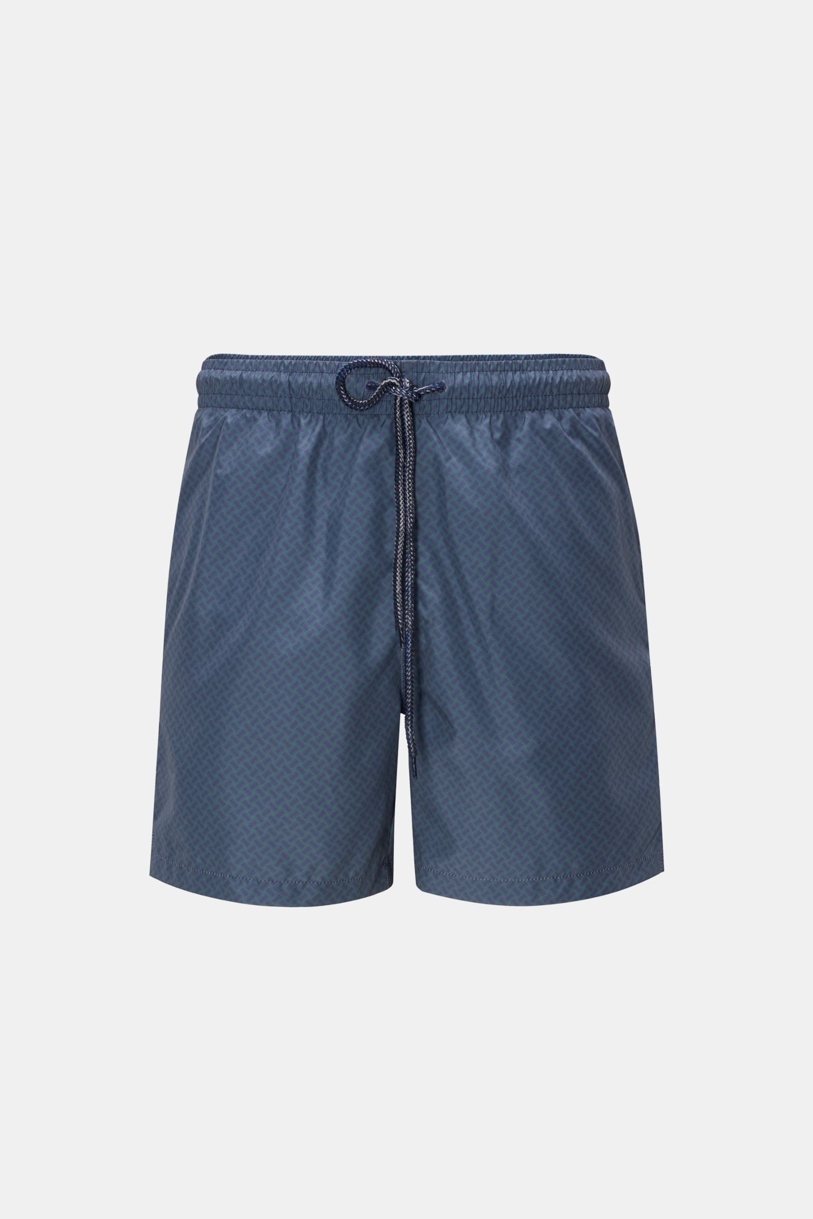 Swim shorts dark green/navy patterned 