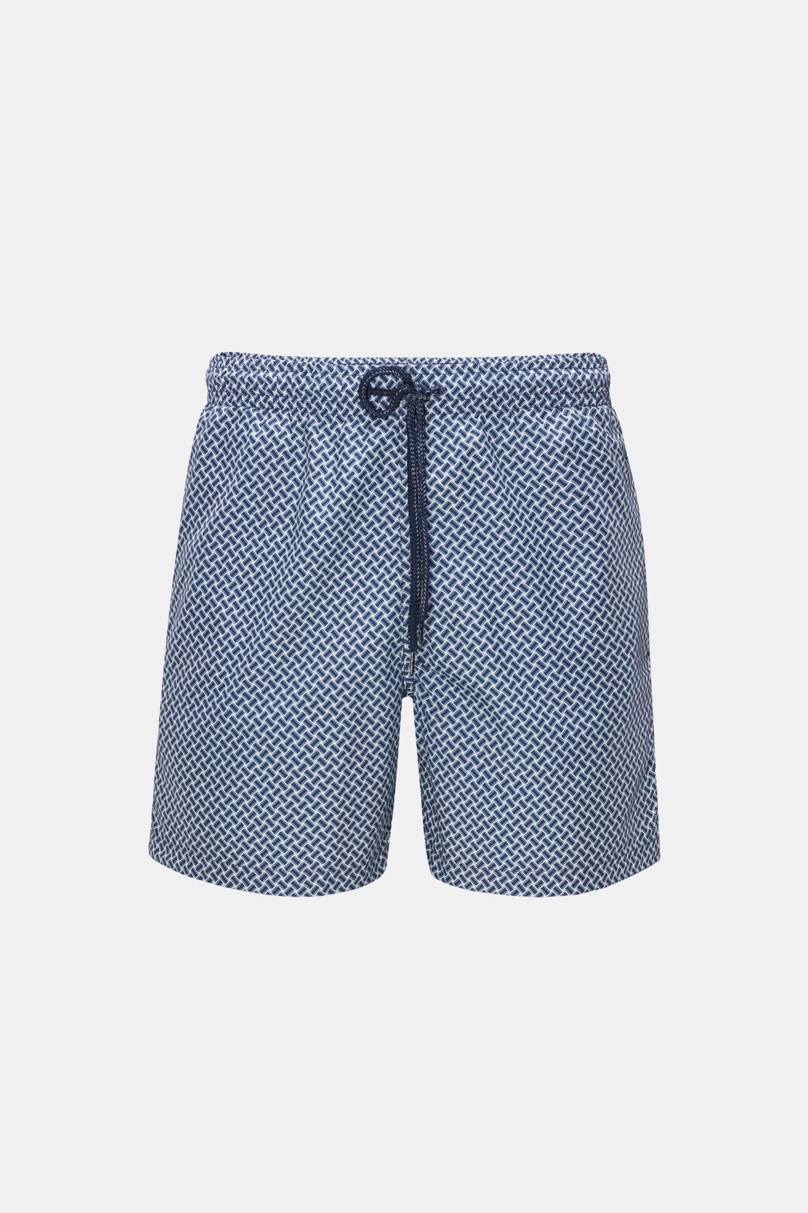 Swim shorts navy/white patterned 