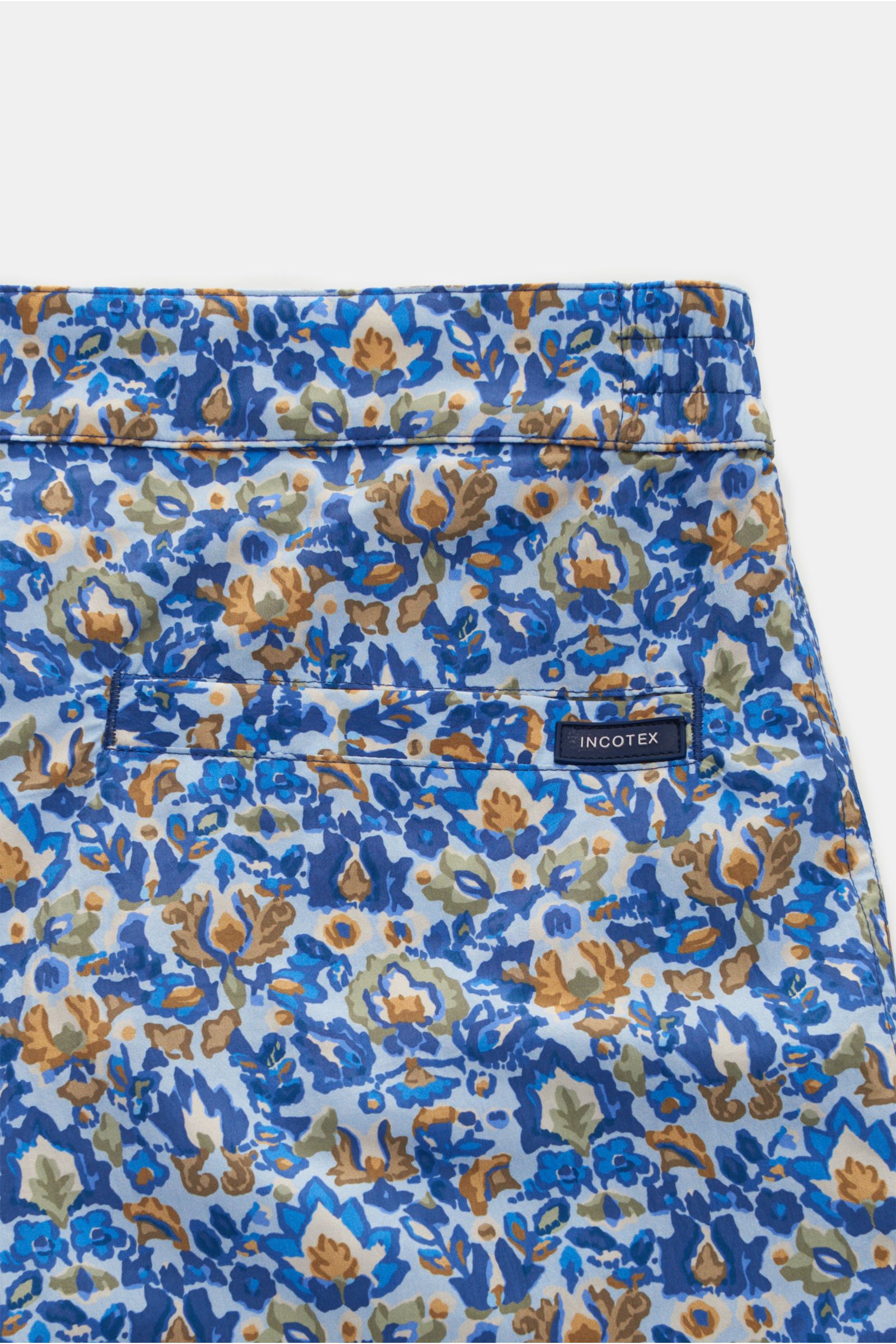 Incotex Badeshorts blau/grün gemustert