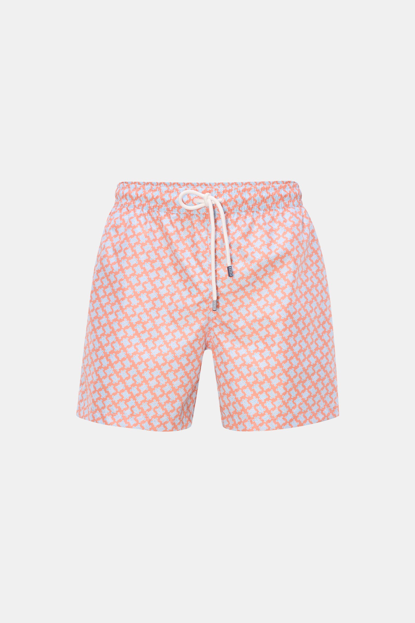Fedeli Badeshorts 'Madeira Airstop' hellorange/hellblau gemustert