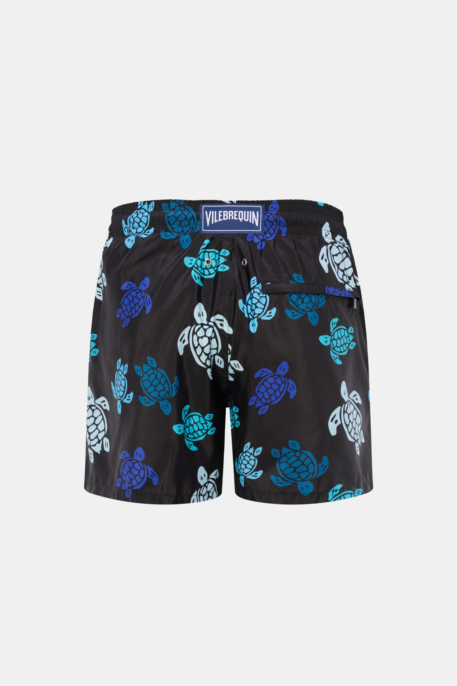 Vilebrequin Swim shorts 'Mahina' black/blue/turquoise patterned