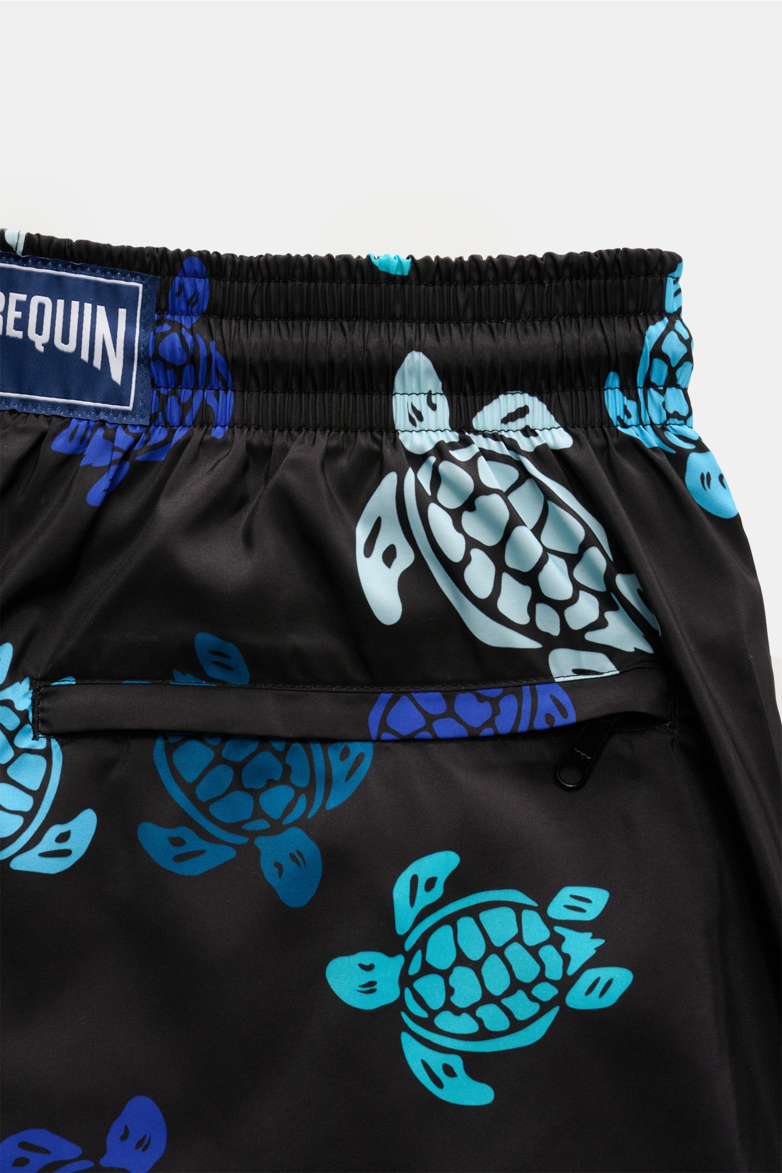 Vilebrequin Swim shorts 'Mahina' black/blue/turquoise patterned