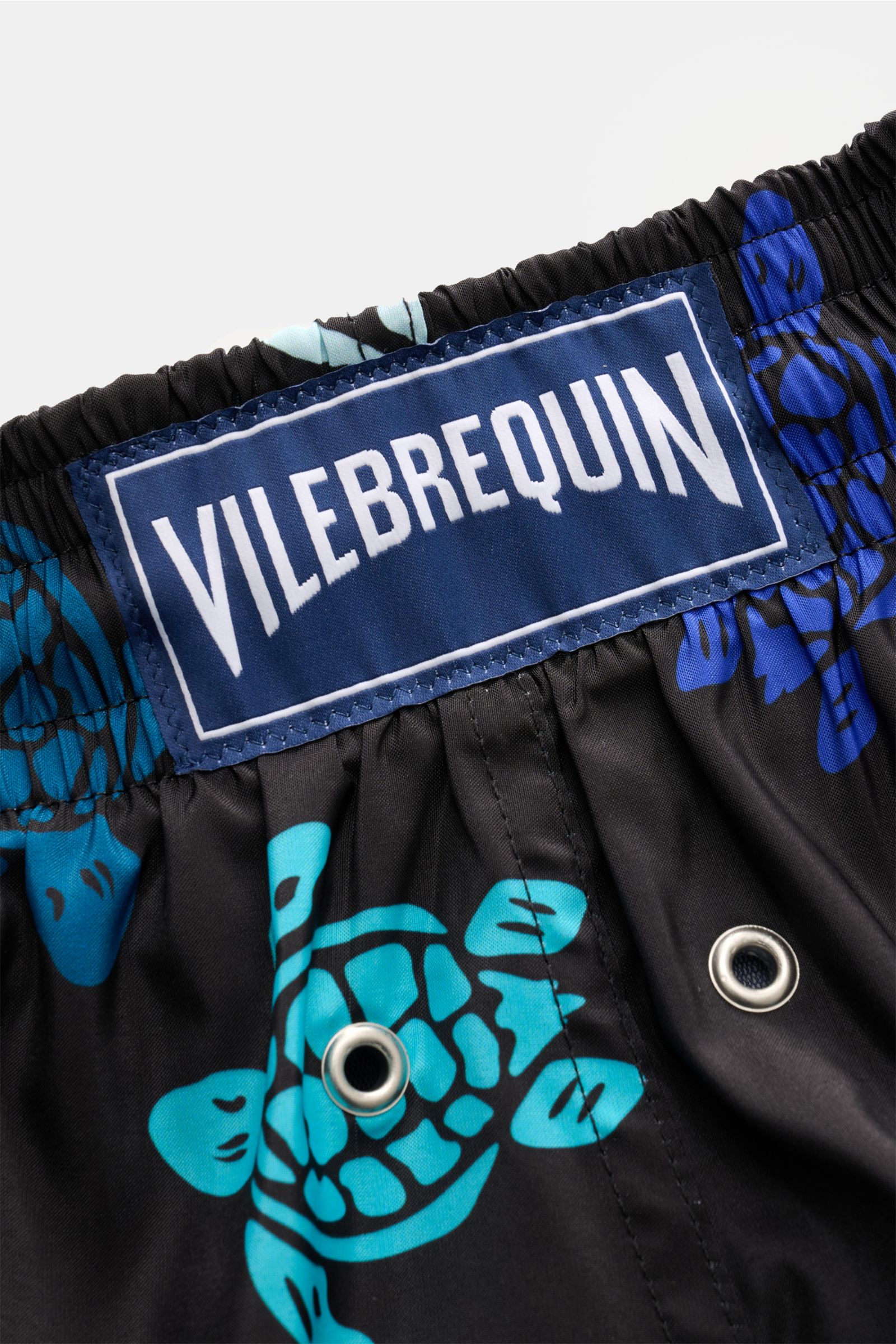Vilebrequin Swim shorts 'Mahina' black/blue/turquoise patterned