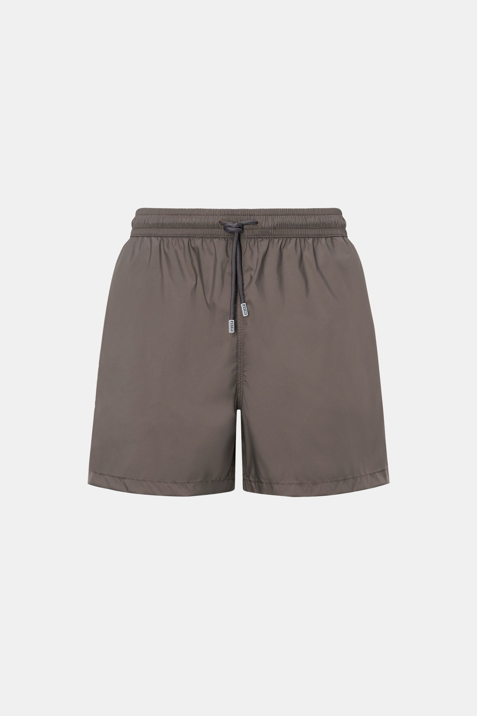 Front view of Fedeli Swim shorts 'Madeira Airstop' brown with elasticated waistband and drawstring.

The swim shorts 'Madeira Airstop' by FEDELI are a timeless model for your suitcase. With their comfortable elasticated waistband and monochrome design,