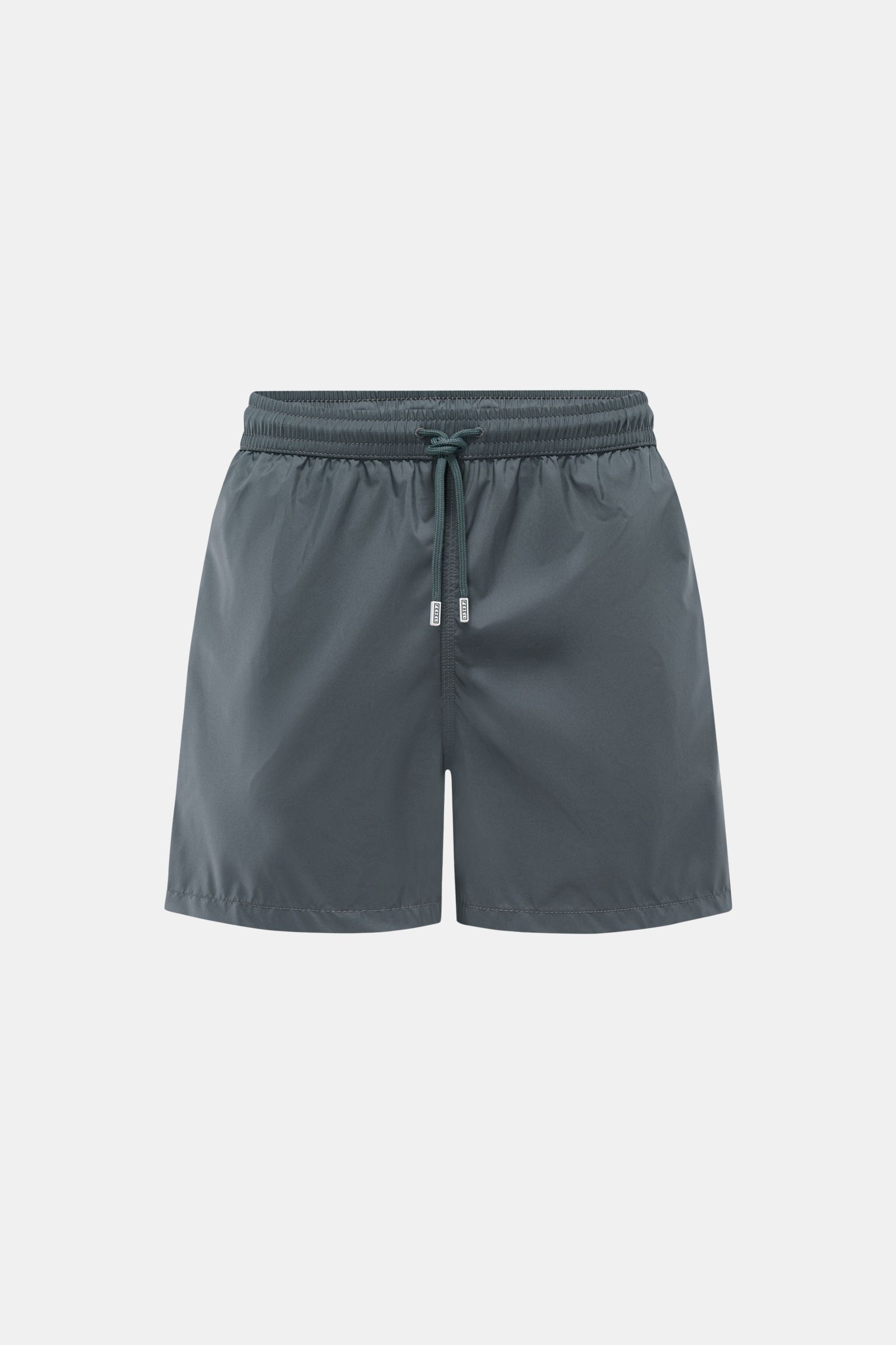 Front view of Fedeli Swim shorts 'Madeira Airstop' dark grey with elasticated waistband and drawstring, quick-drying microfiber, regular fit.

The swim shorts 'Madeira Airstop' by FEDELI are a timeless model for your suitcase. With their comfortable el
