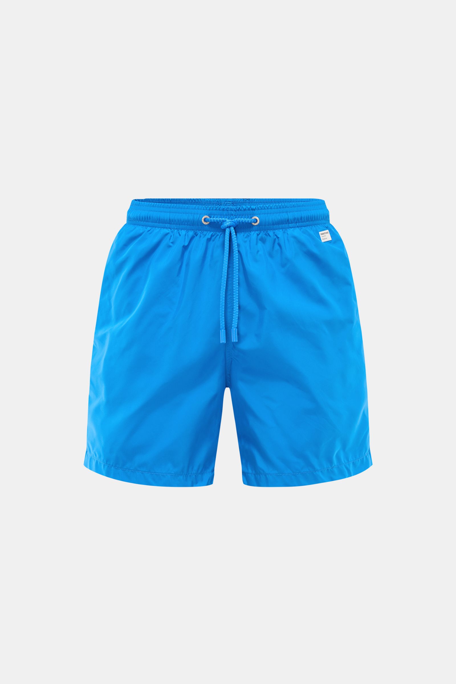 MC2 Saint Barth Badeshorts 'Lightning Pantone' blau, Frontansicht, recycelte Microfaser, elastischer Bund, Kordelzug, Regular Fit, Taschen, Mesh-Innenfutter, verstaubar.