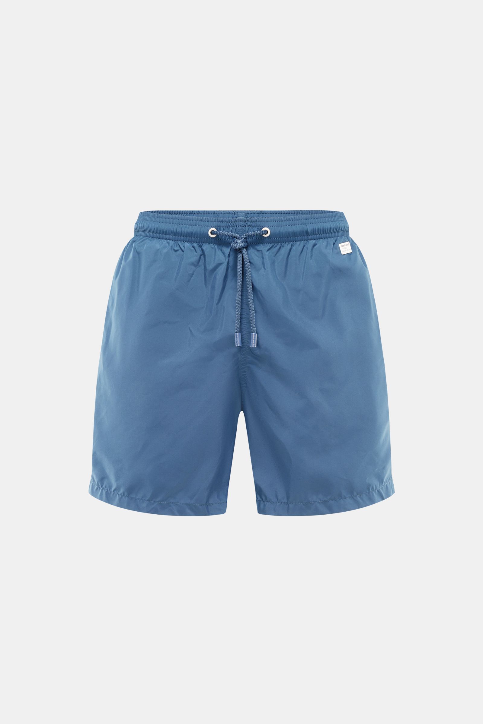 MC2 Saint Barth Badeshorts 'Lightning Pantone' navy, Frontansicht, leichte, schnell trocknende Microfaser, elastischer Bund mit Kordelzug, Regular Fit, recyceltes Material.