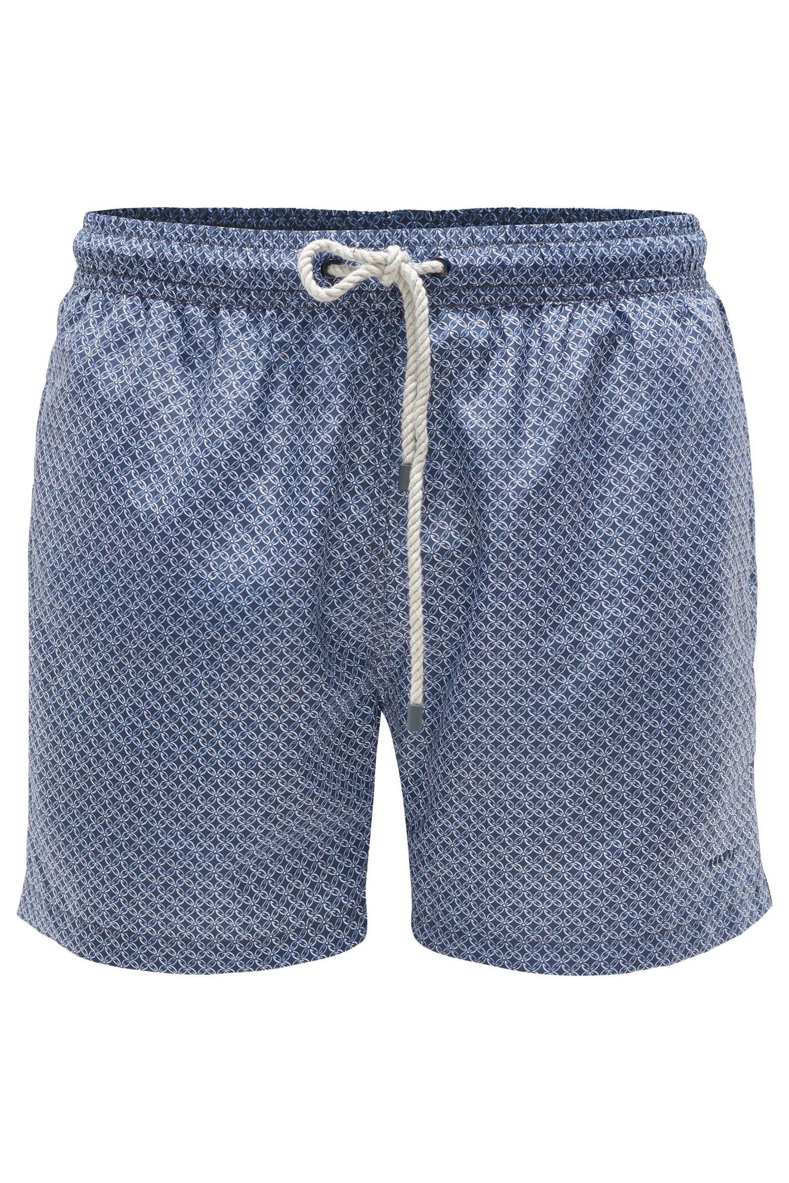 Swim shorts grey-blue/white patterned