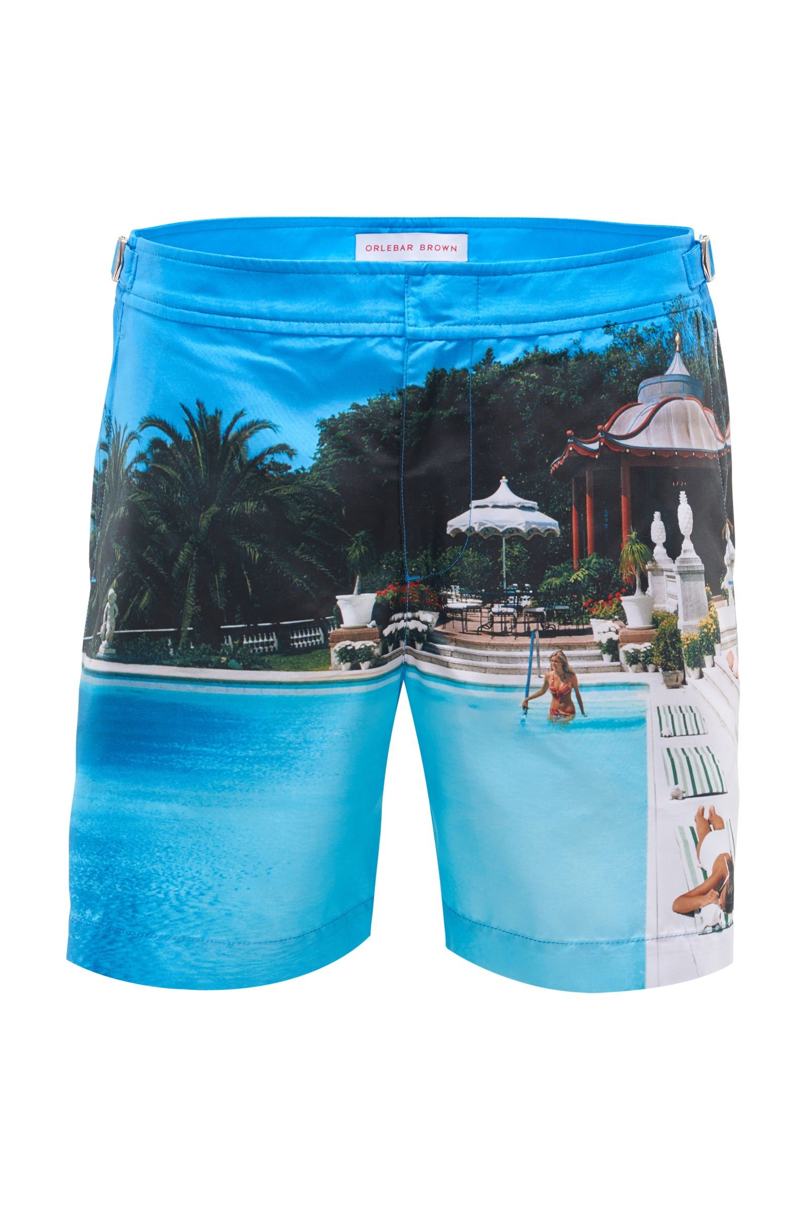 Swim shorts 'Bulldog Pool Down' blue patterned