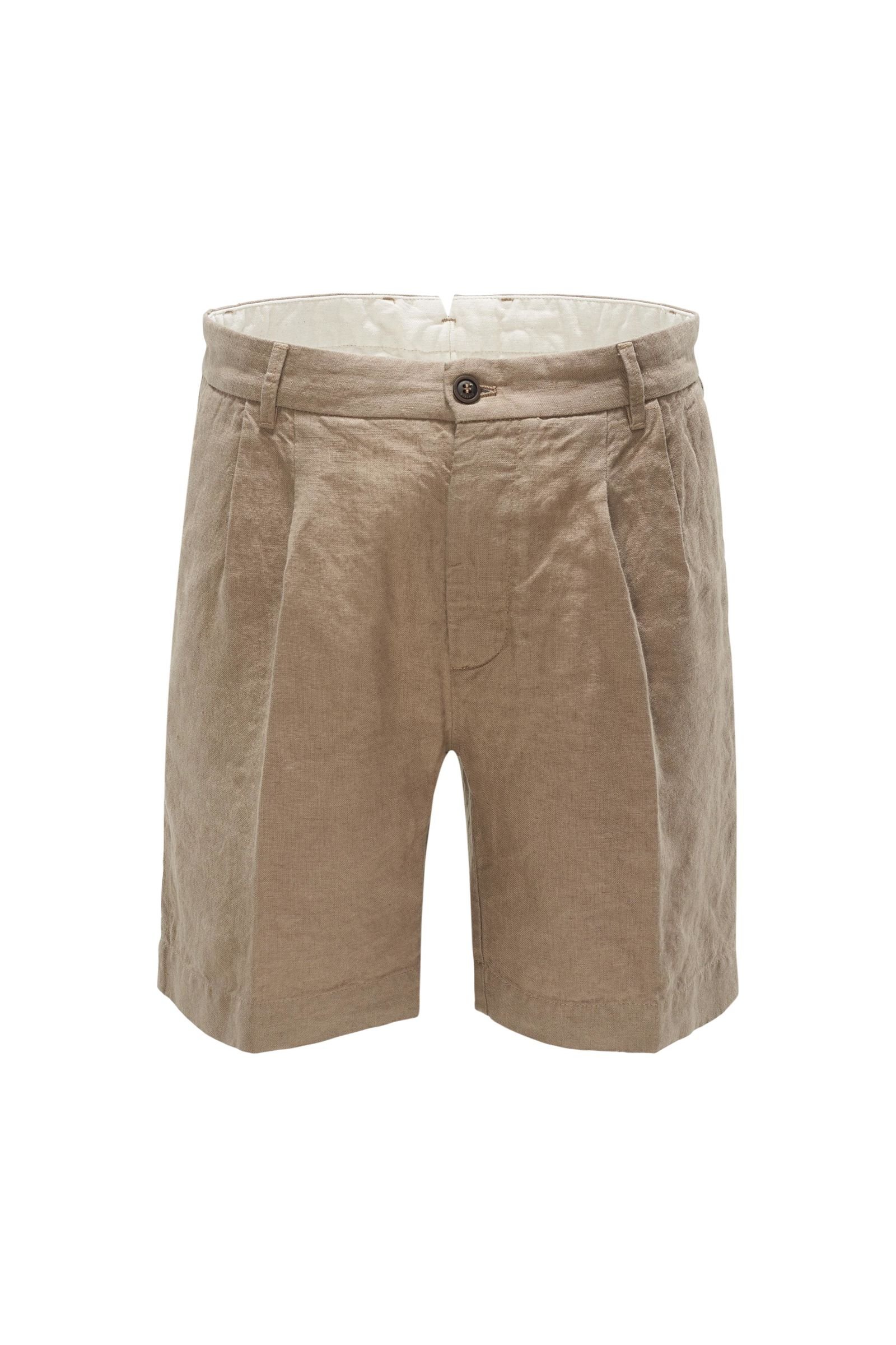 Linen shorts light brown