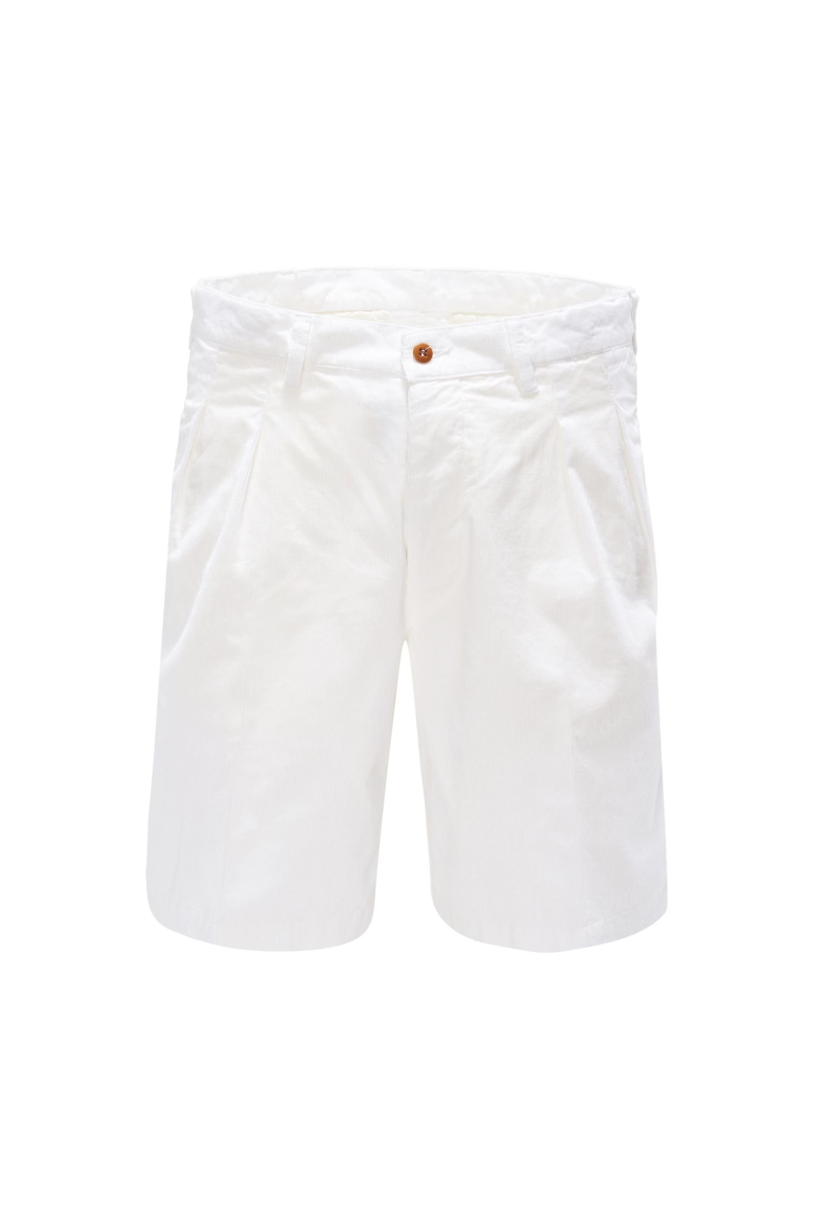 Corduroy shorts 'Aaza' white