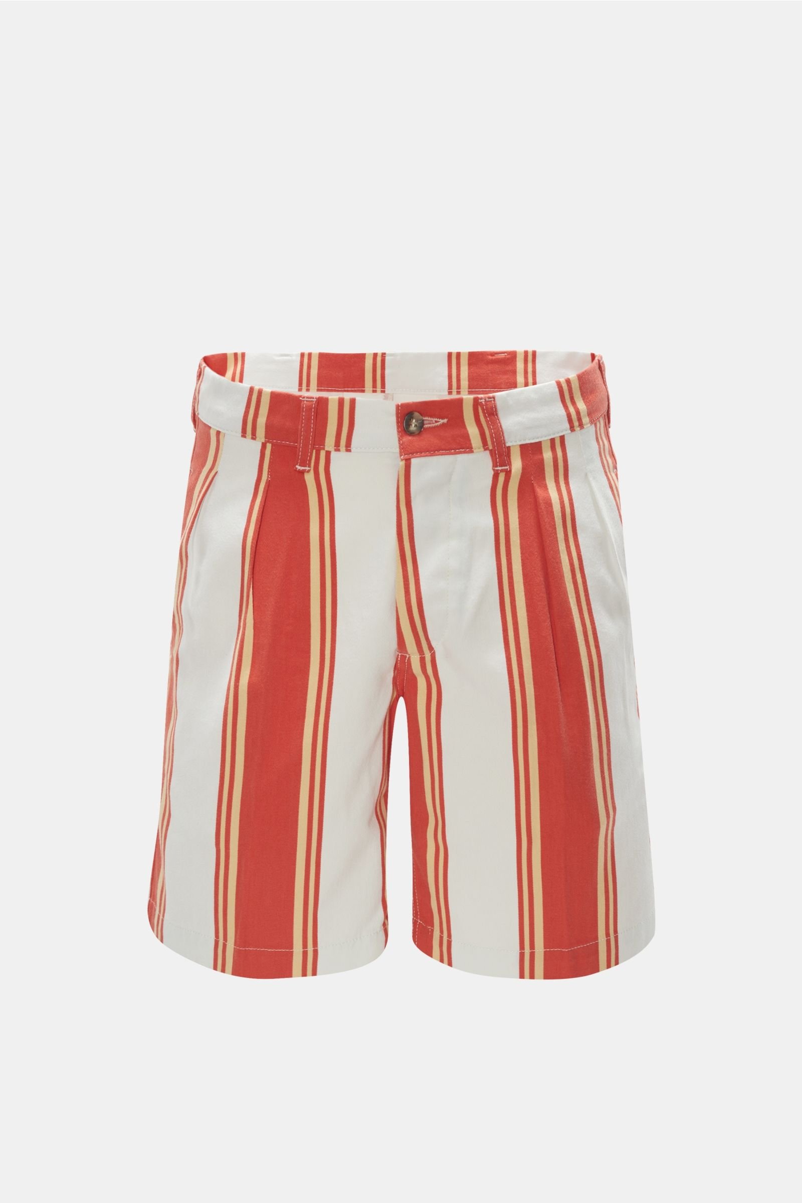 Bermuda shorts 'Aaza' orange/yellow/white striped