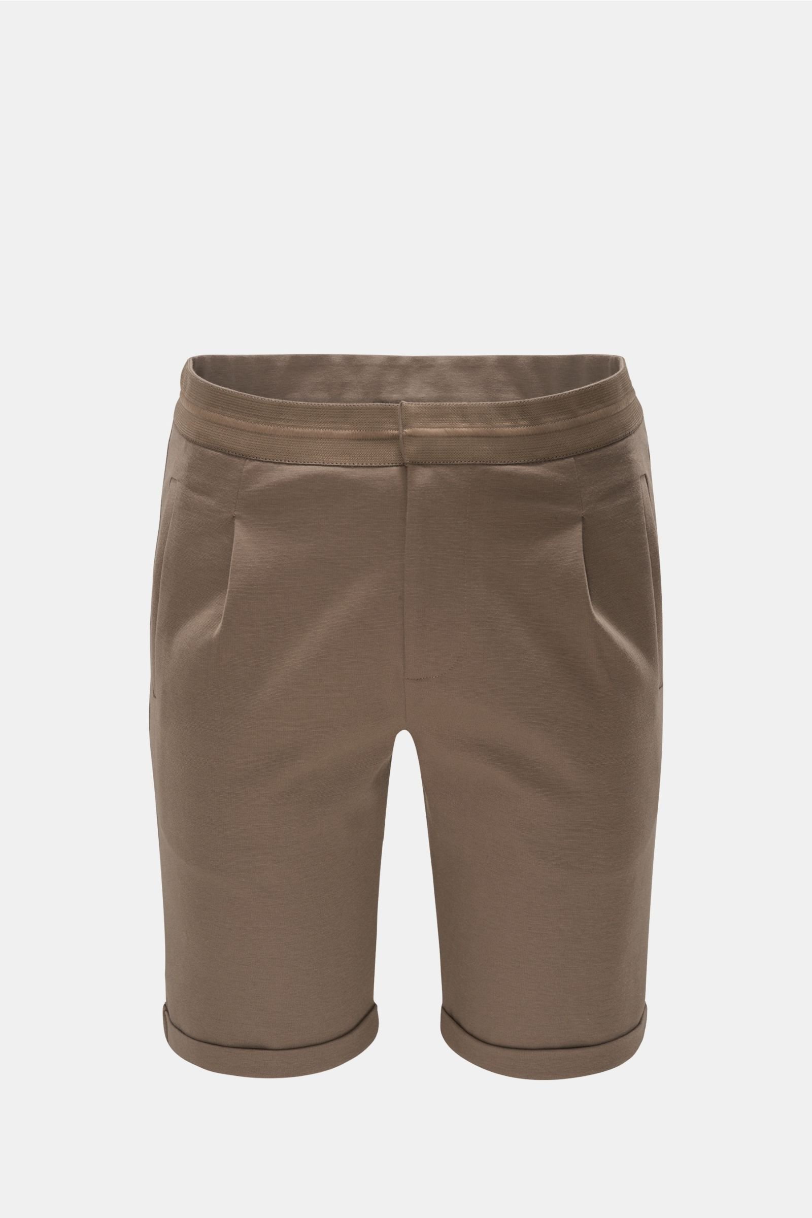 Jersey shorts 'Carl' grey-brown