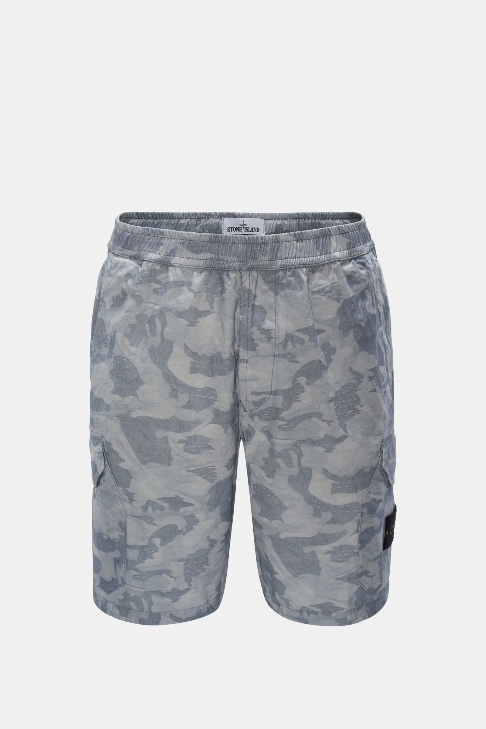 Cargo shorts grey-blue patterned