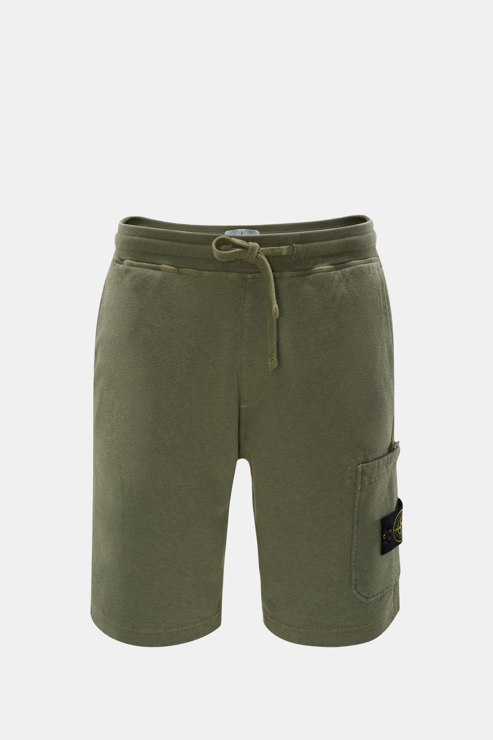 Cargo sweat shorts olive