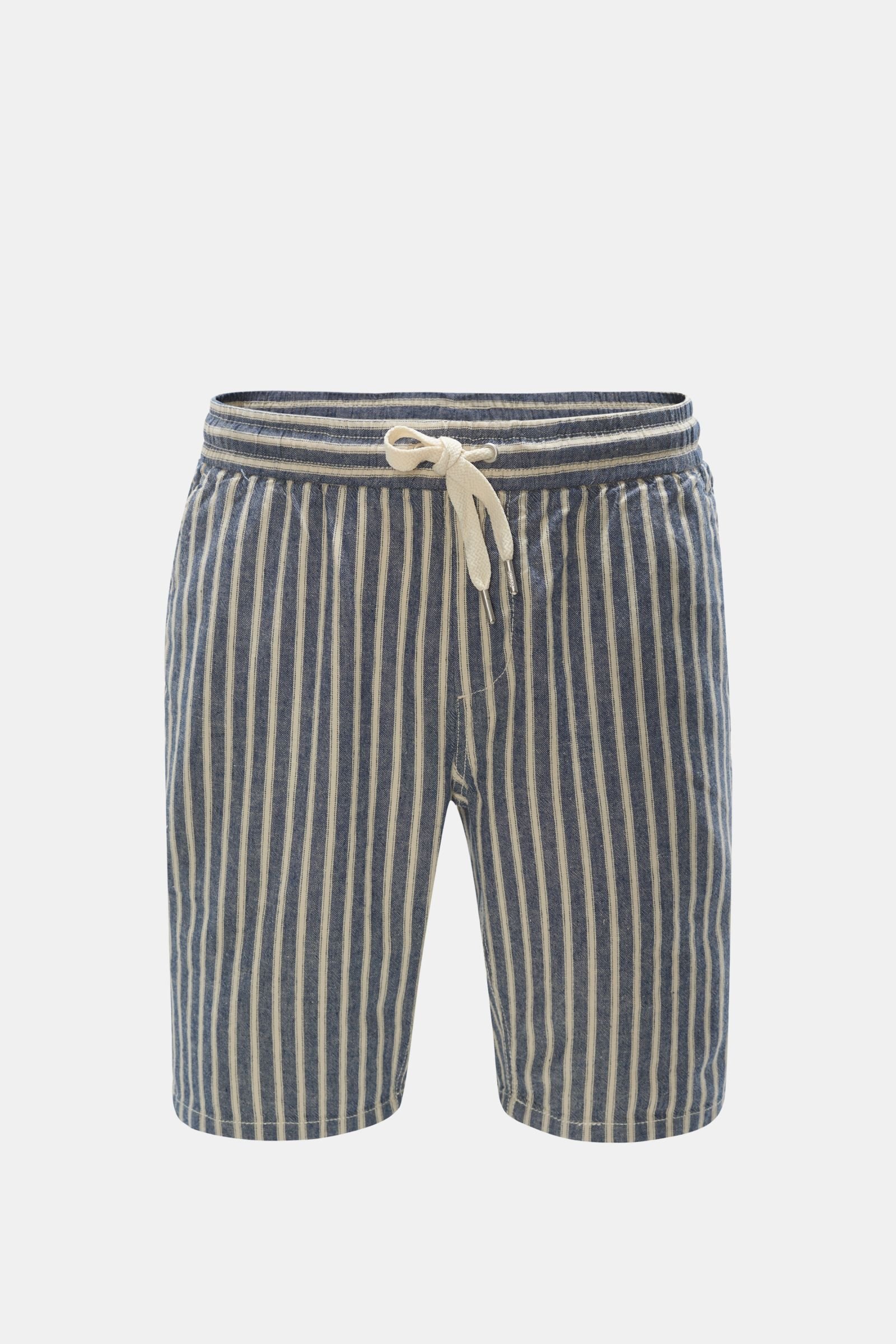 Bermuda shorts navy/cream striped