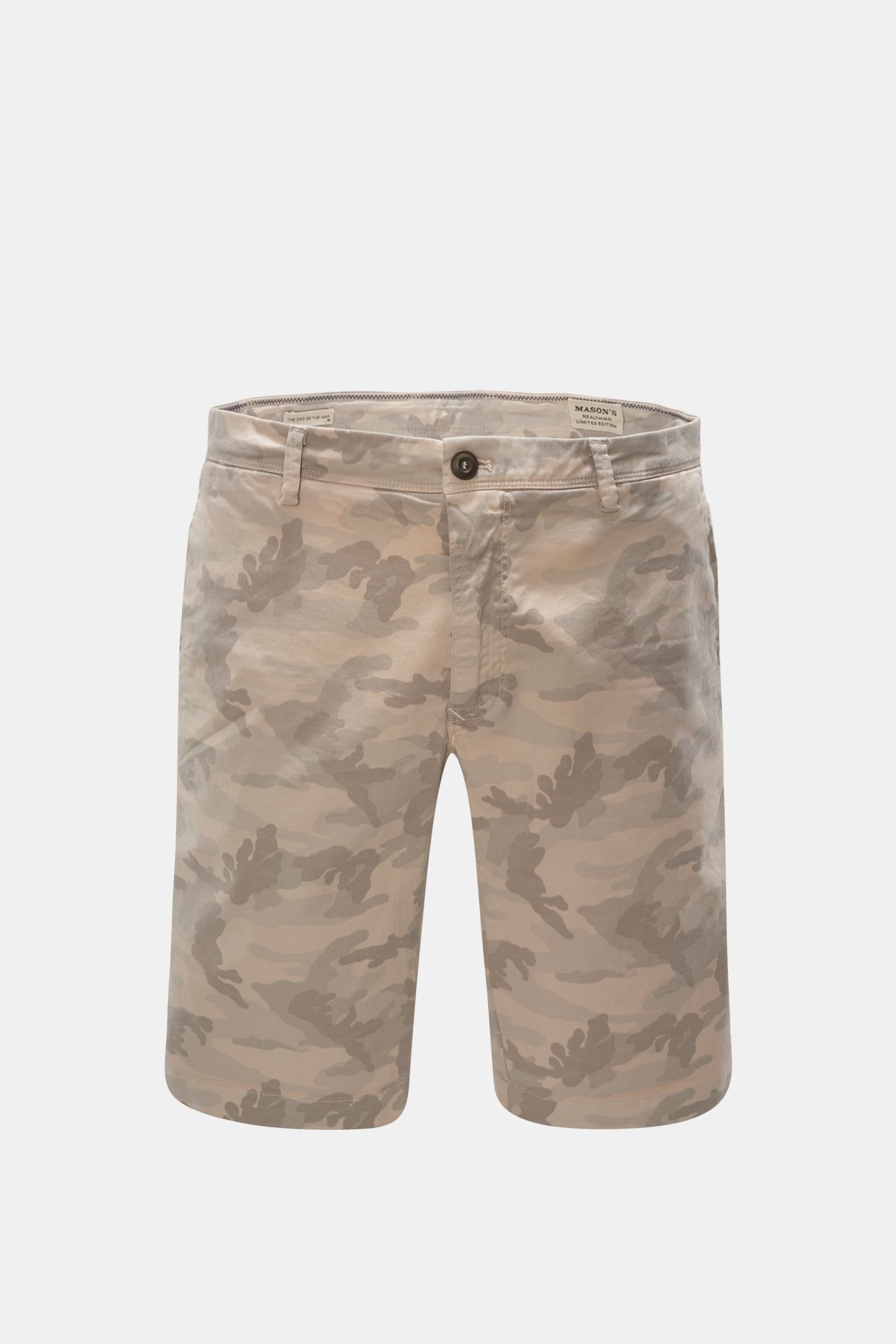 Bermuda shorts 'Eisenhower' beige/grey patterned