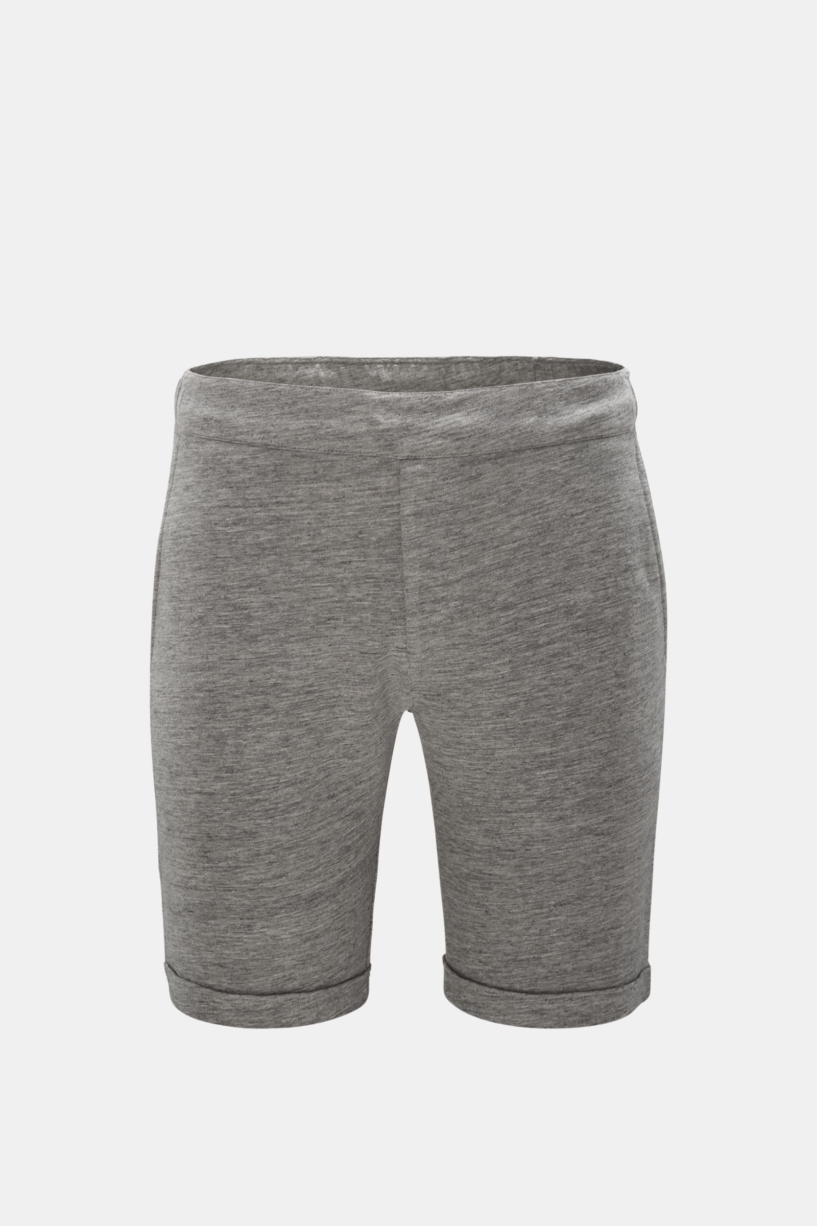 Linen sweat shorts 'Jon' grey