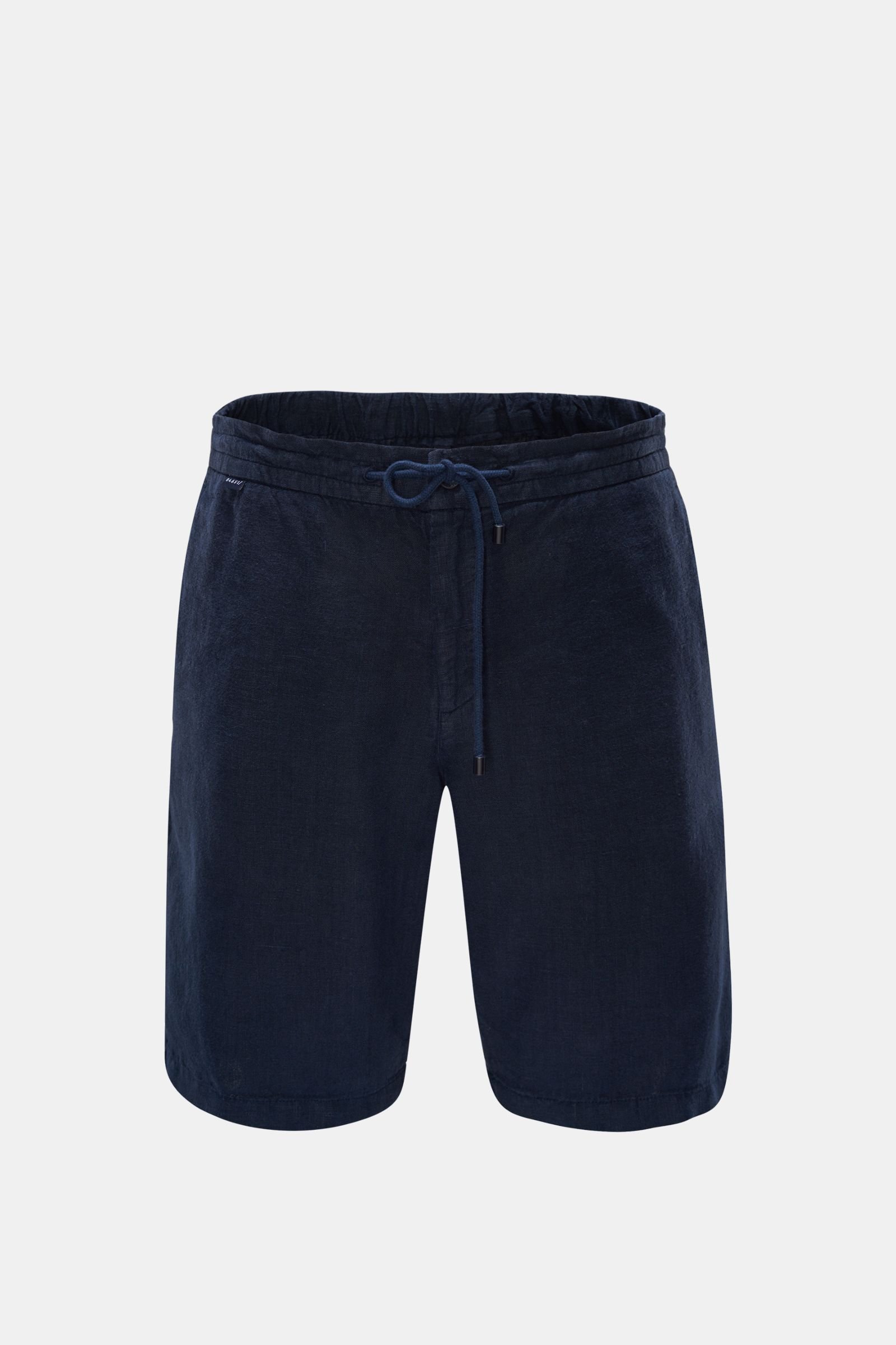 Linen bermuda shorts navy