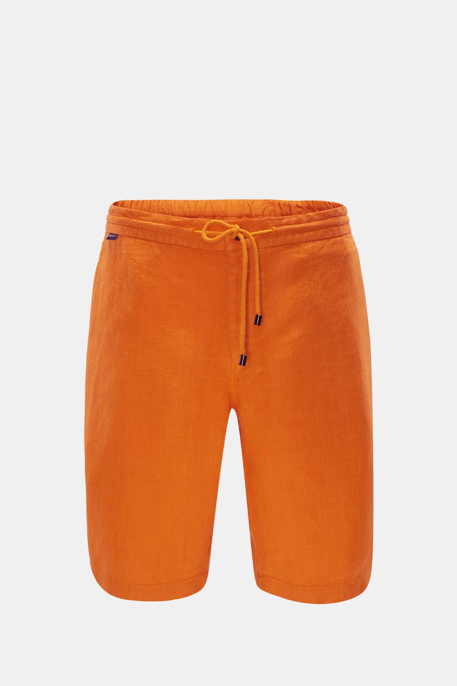 Linen Bermuda shorts orange