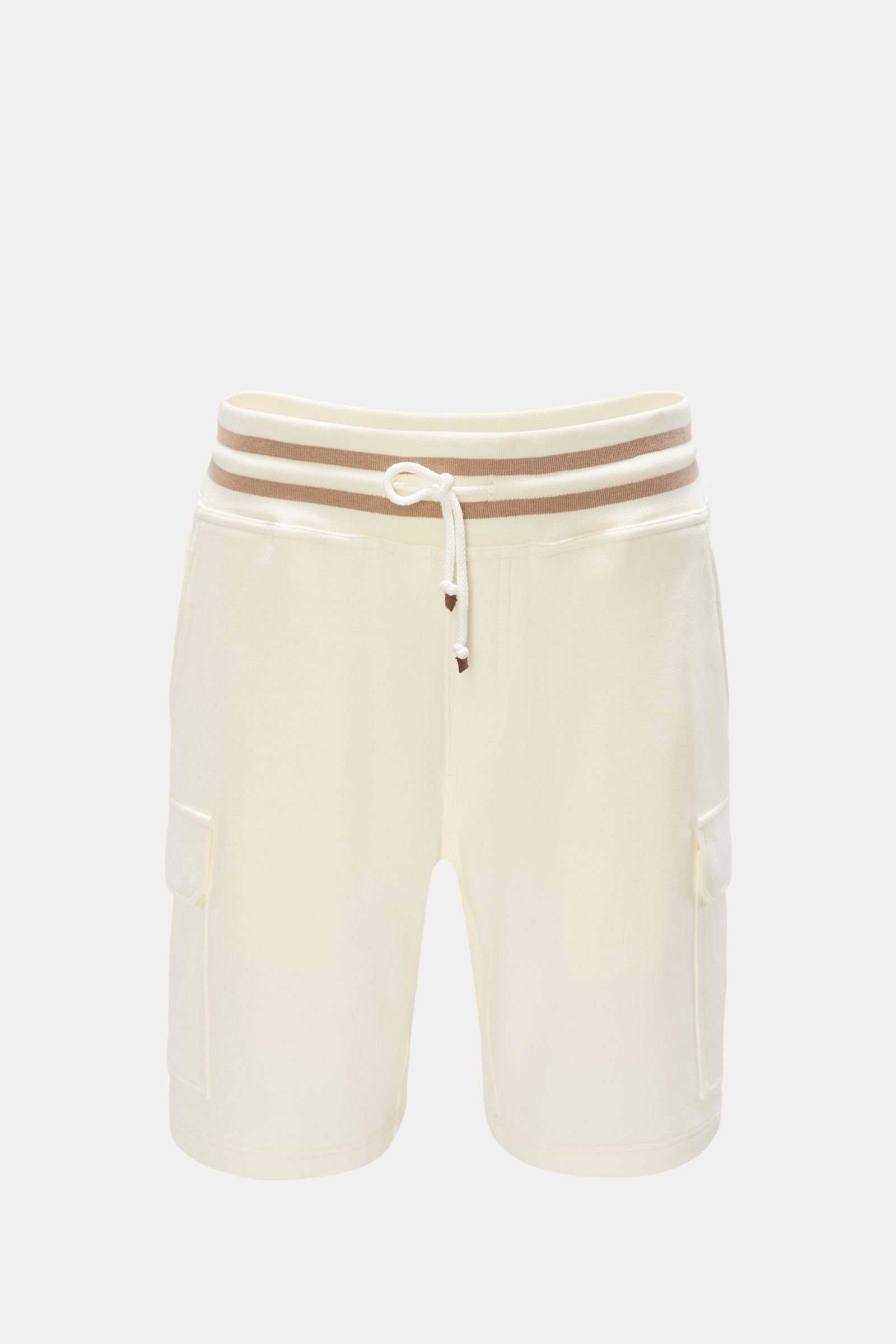 Cargo sweat shorts cream