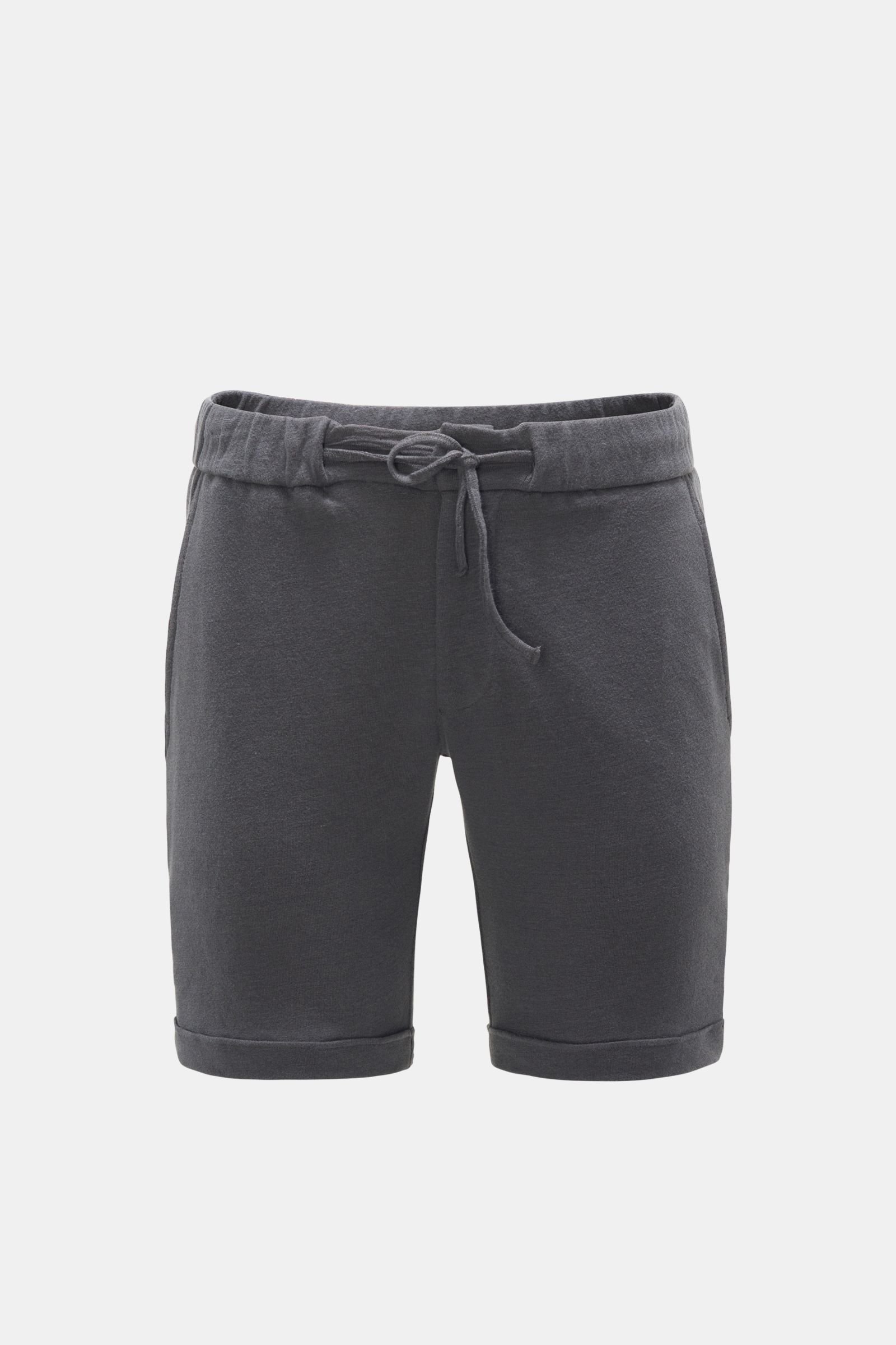 Linen sweat Bermuda shorts 'Jon' dark grey