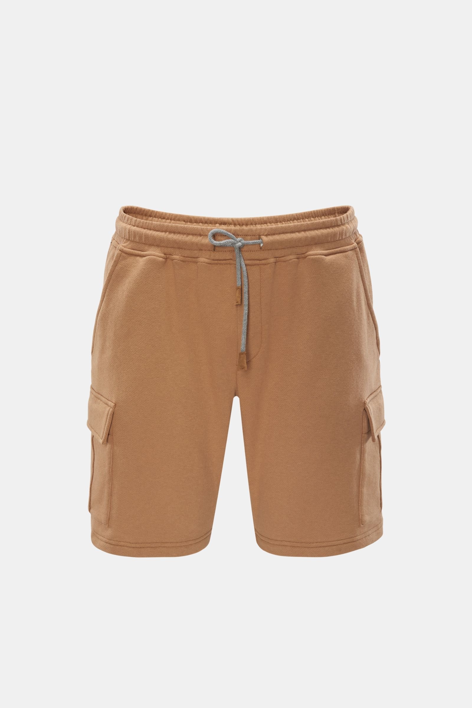 Cargo sweat shorts brown