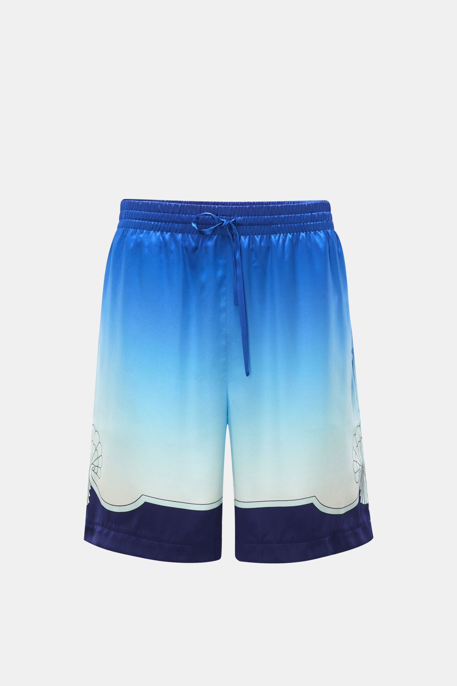 Silk shorts 'Archway Place Vendome' blue/light blue patterned
