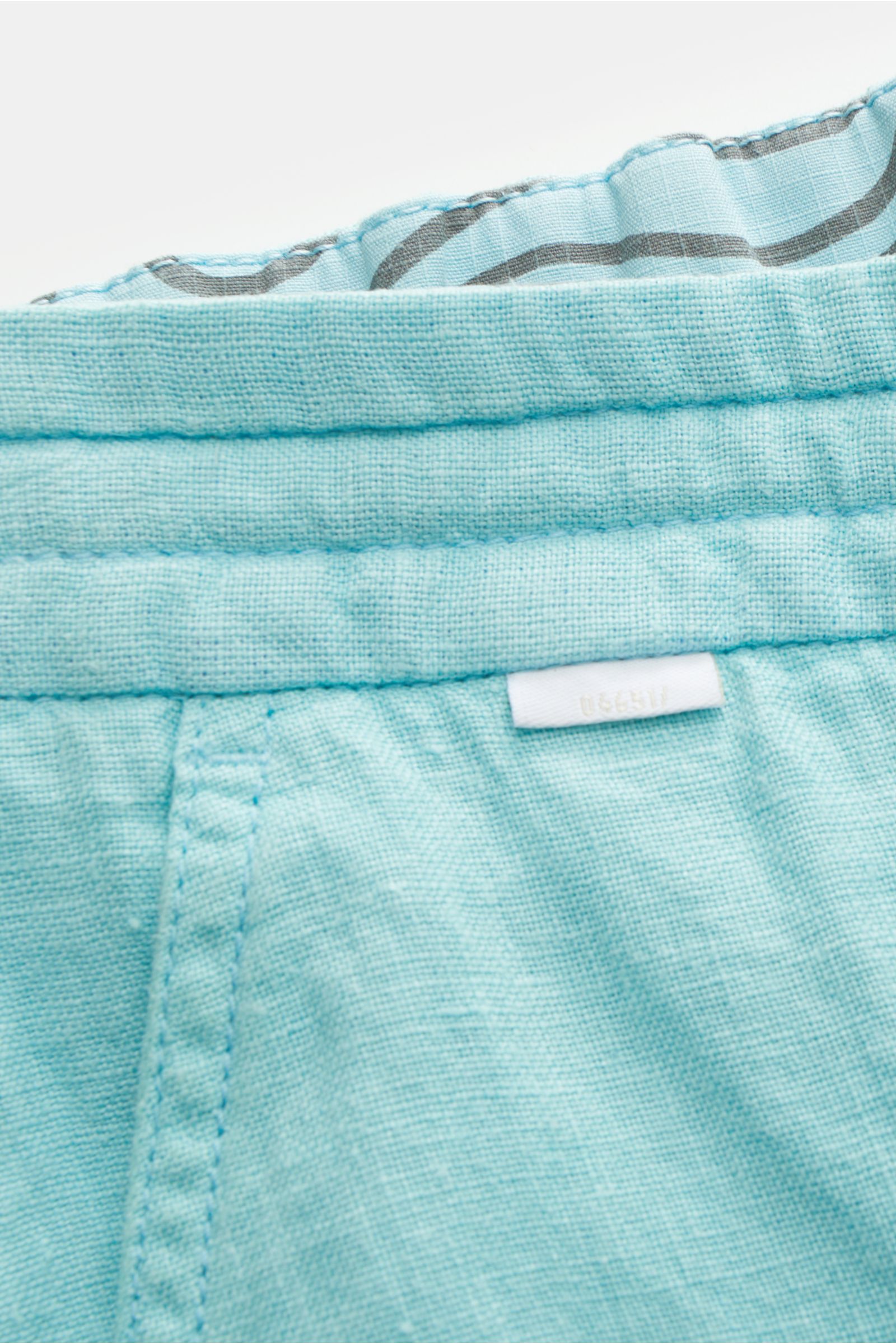 04651/ A trip in a bag Leinen-Bermudas 'Linen Bermuda' türkis