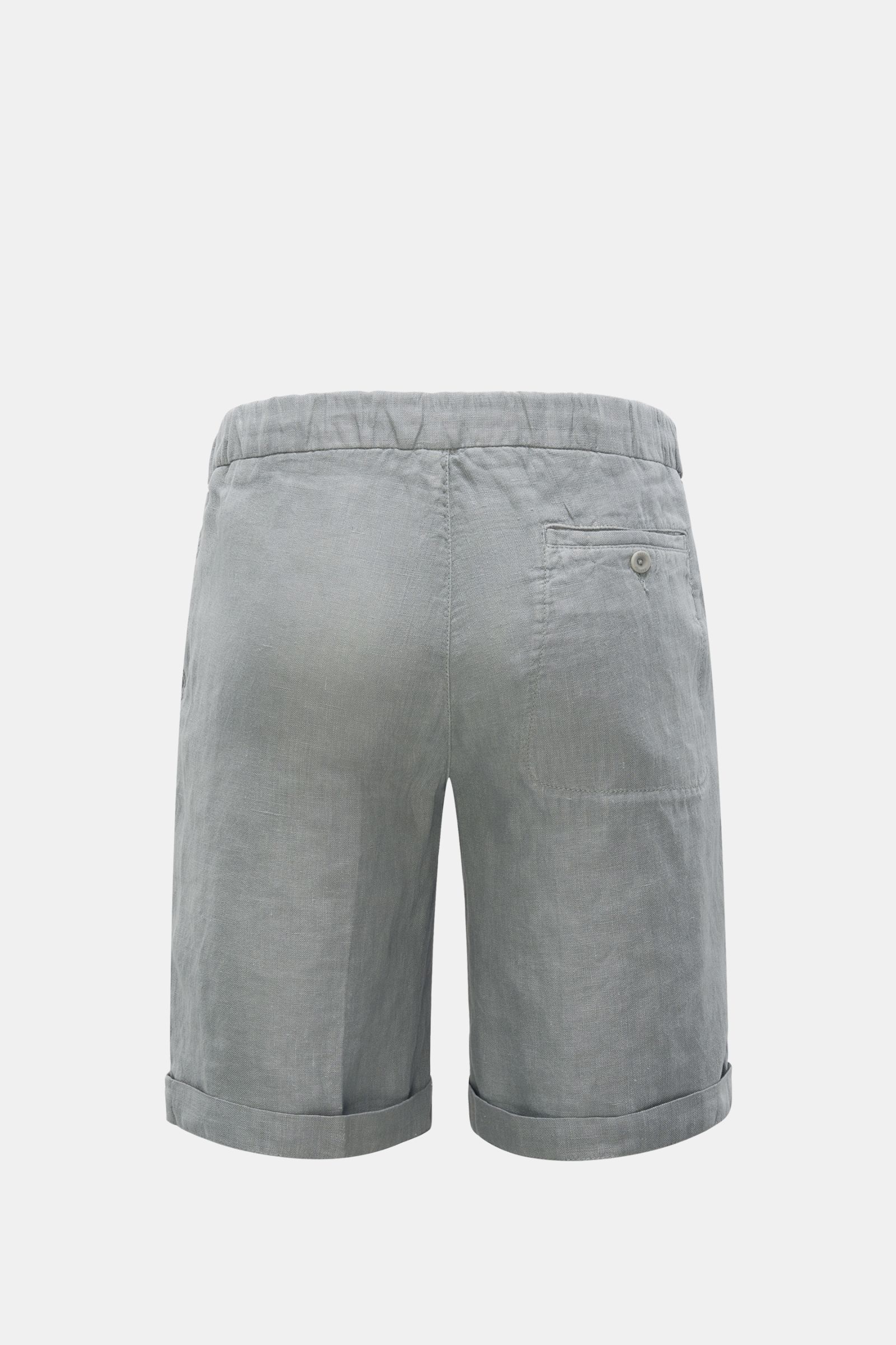 04651/ A trip in a bag Leinen-Bermudas 'Linen Bermuda' grau