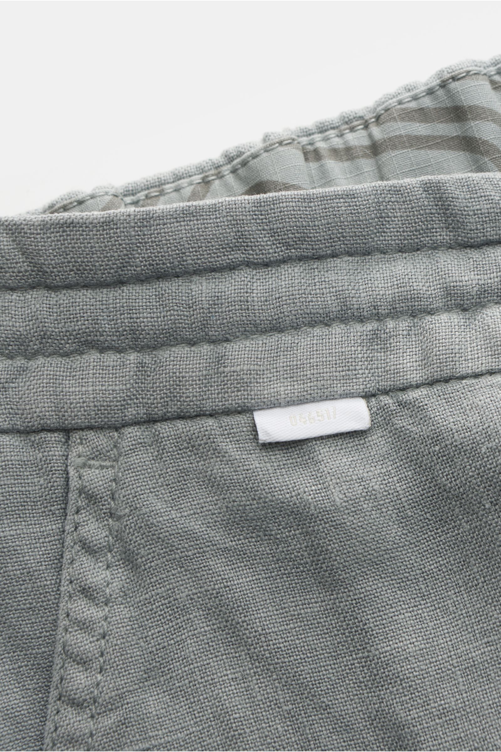 04651/ A trip in a bag Leinen-Bermudas 'Linen Bermuda' grau