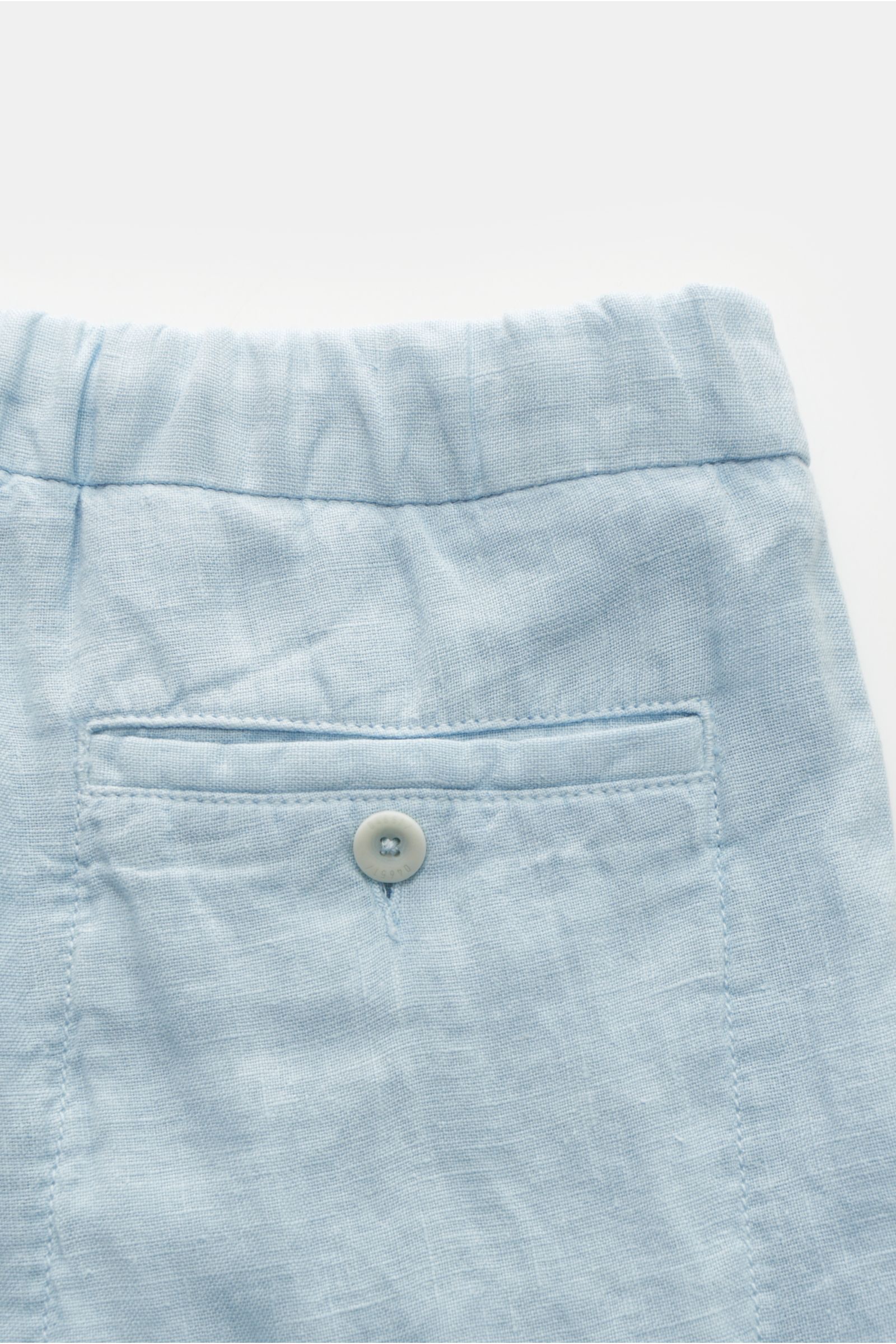 04651/ A trip in a bag Leinen-Bermudas 'Linen Bermuda' hellblau