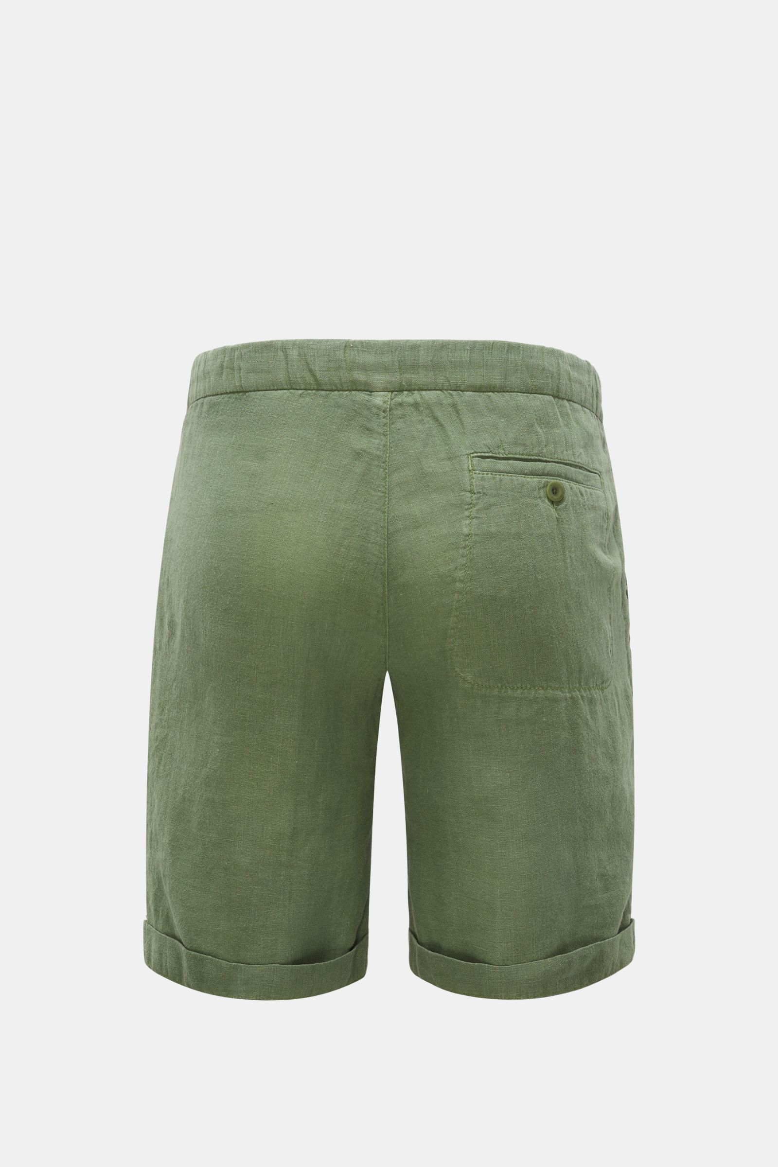 04651/ A trip in a bag Leinen-Bermudas 'Linen Bermuda' grün