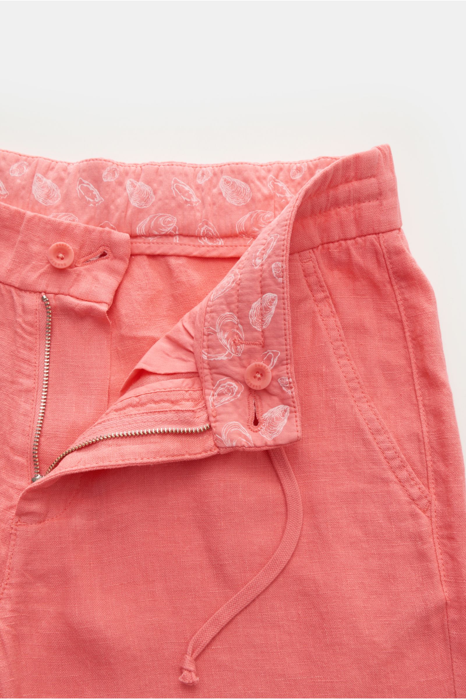 04651/ A trip in a bag Leinen-Bermudas 'Linen Bermuda' koralle