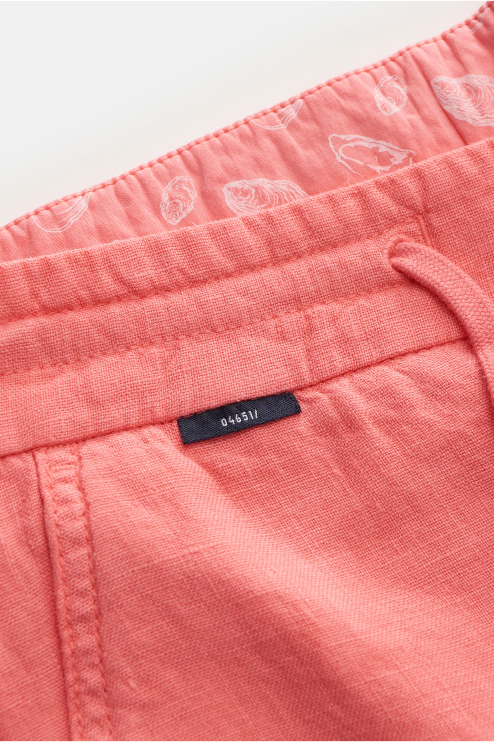 04651/ A trip in a bag Leinen-Bermudas 'Linen Bermuda' koralle