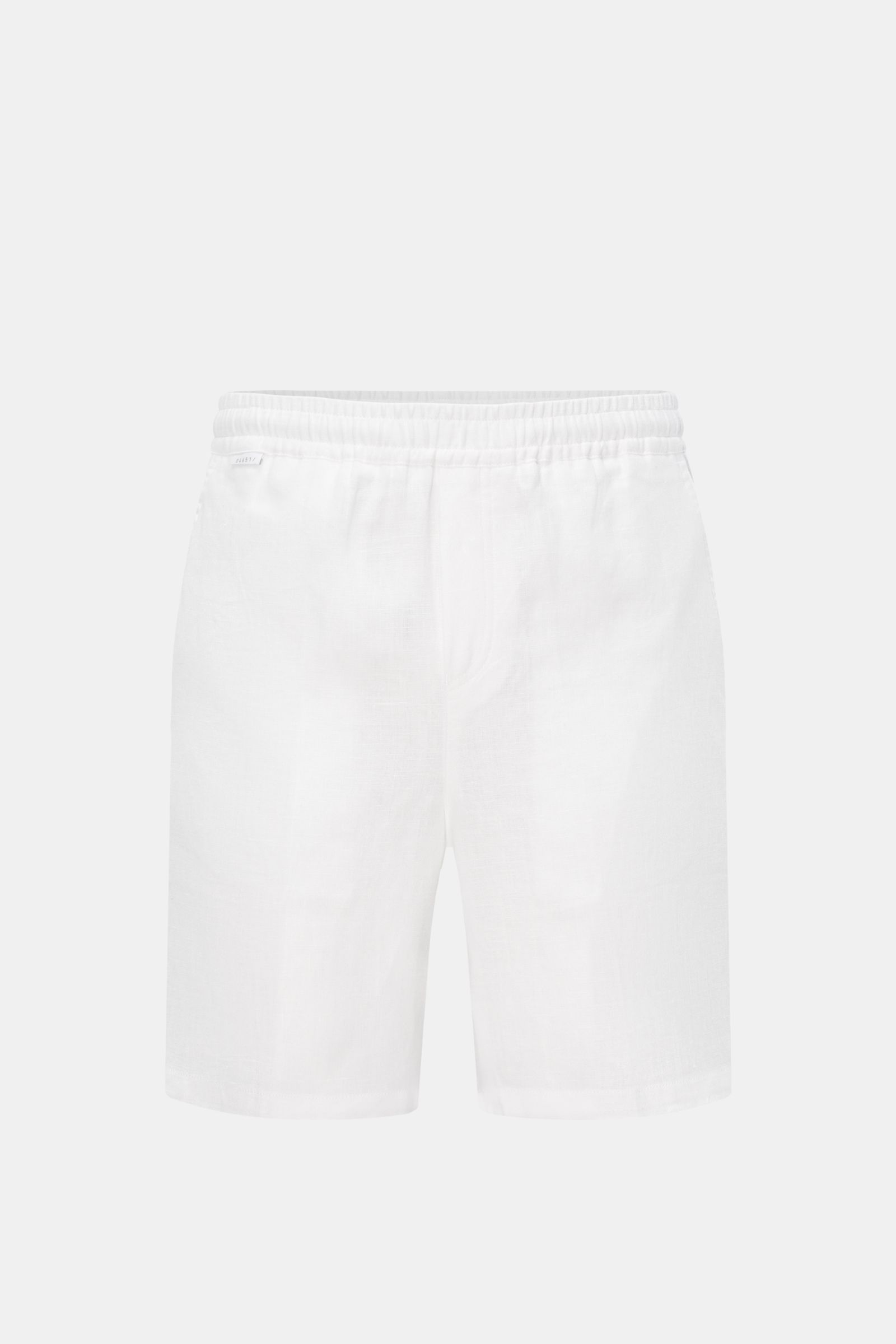 04651/ A trip in a bag Leinen-Shorts 'Beach Bermuda 003' weiß