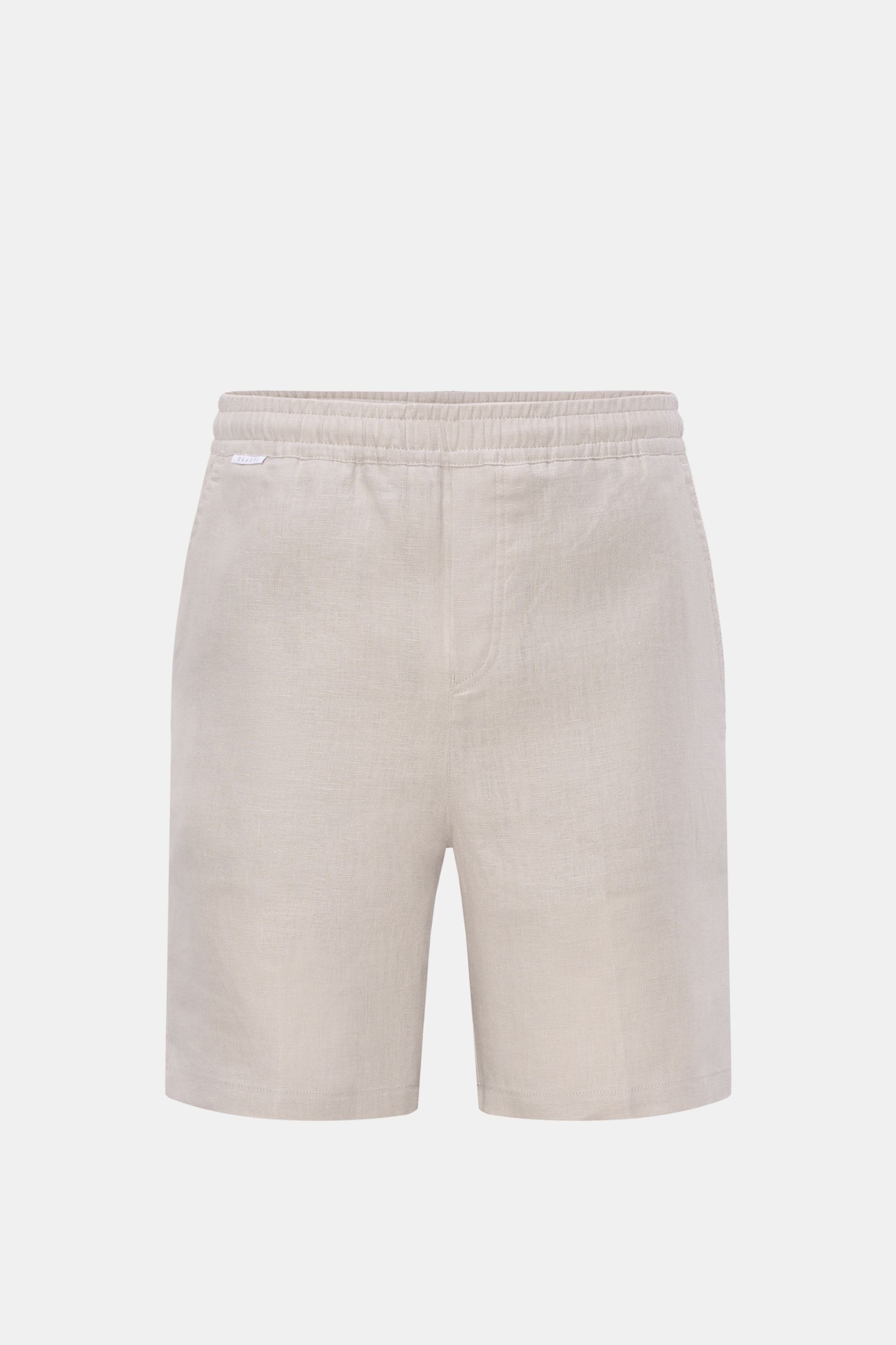 04651/ A trip in a bag Leinen-Shorts 'Beach Bermuda 003' hellgrau