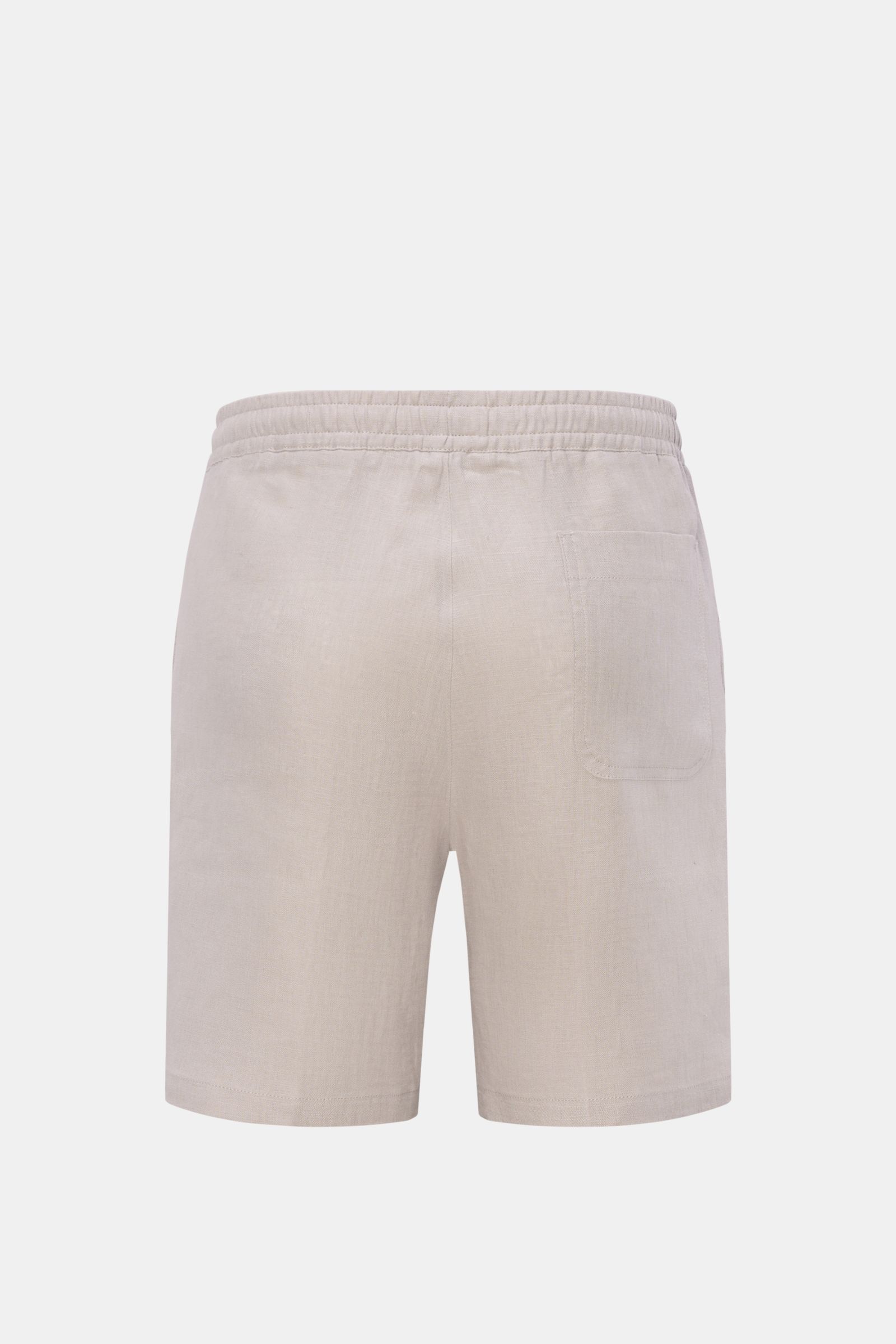 04651/ A trip in a bag Leinen-Shorts 'Beach Bermuda 003' hellgrau