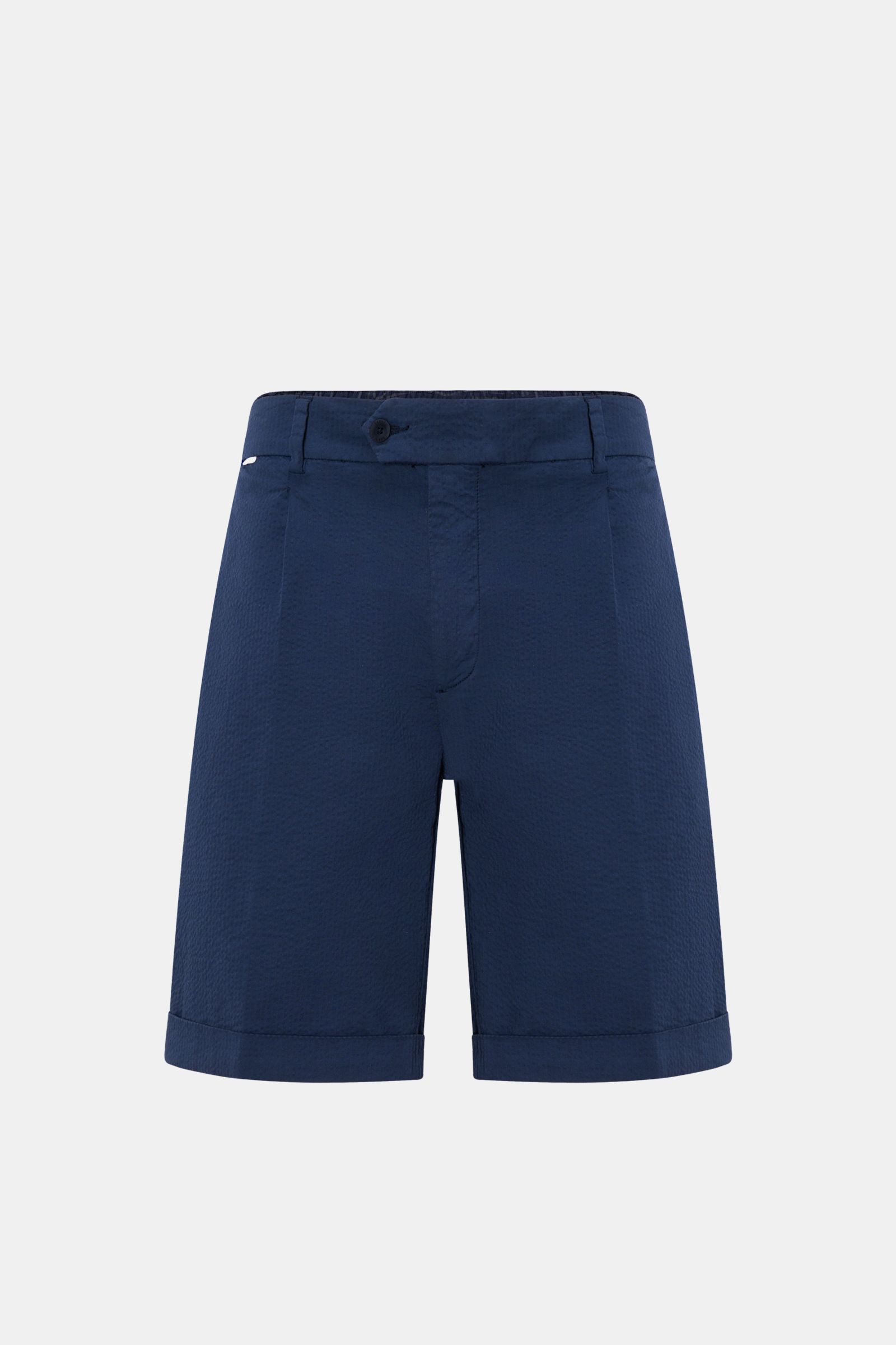 04651/ A trip in a bag Seersucker shorts navy
