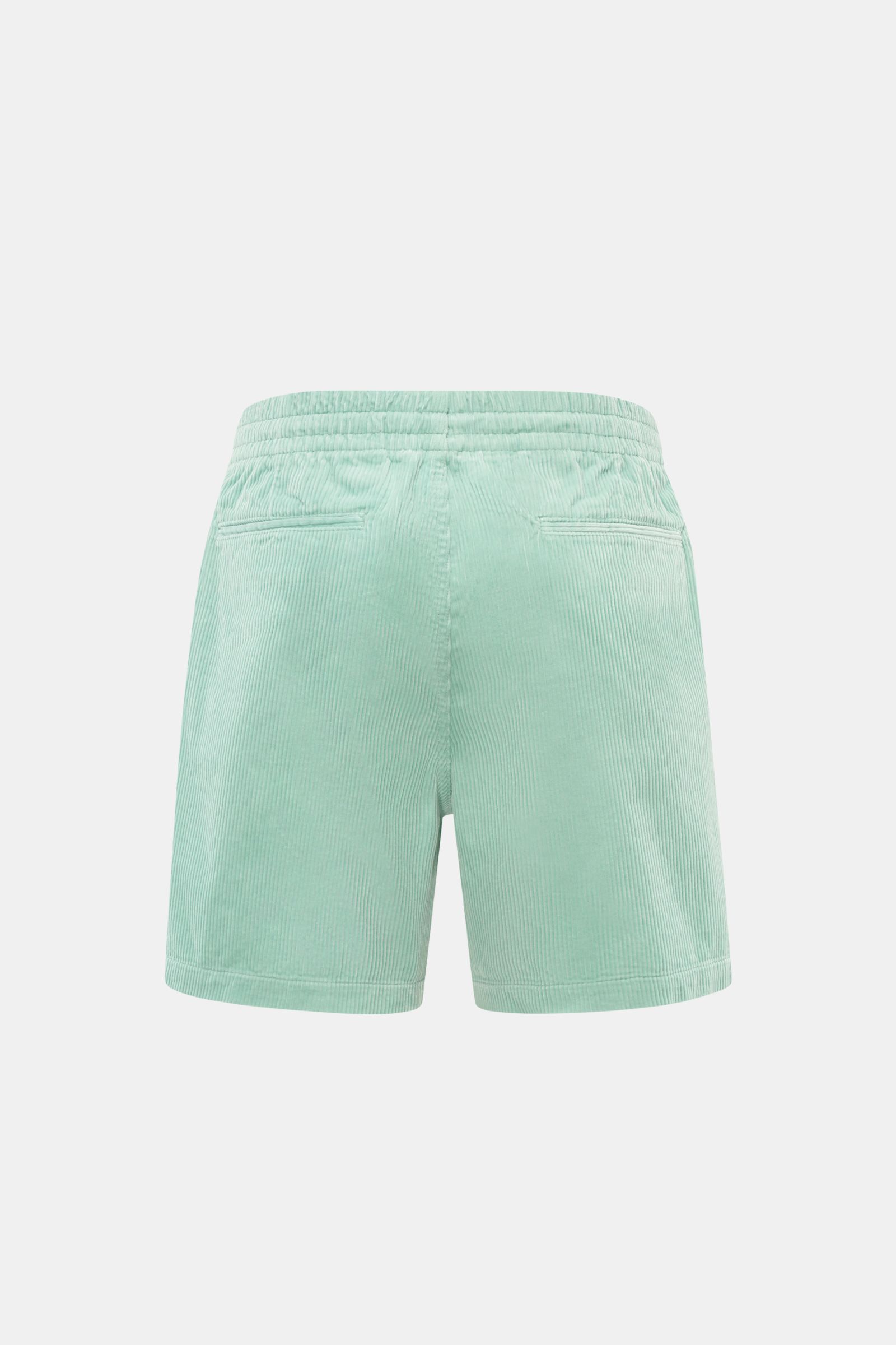 Polo Ralph Lauren Cord-Shorts mint, Rückansicht, reine Baumwolle, weicher Griff, Regular Fit, elastischer Bund, französische Taschen, Logo-Stickerei, Cordgewebe