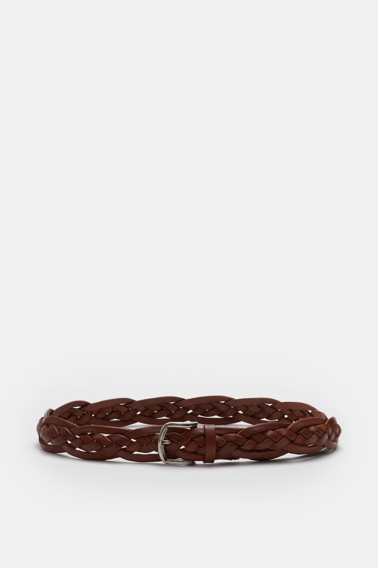 Braided belt rust brown
