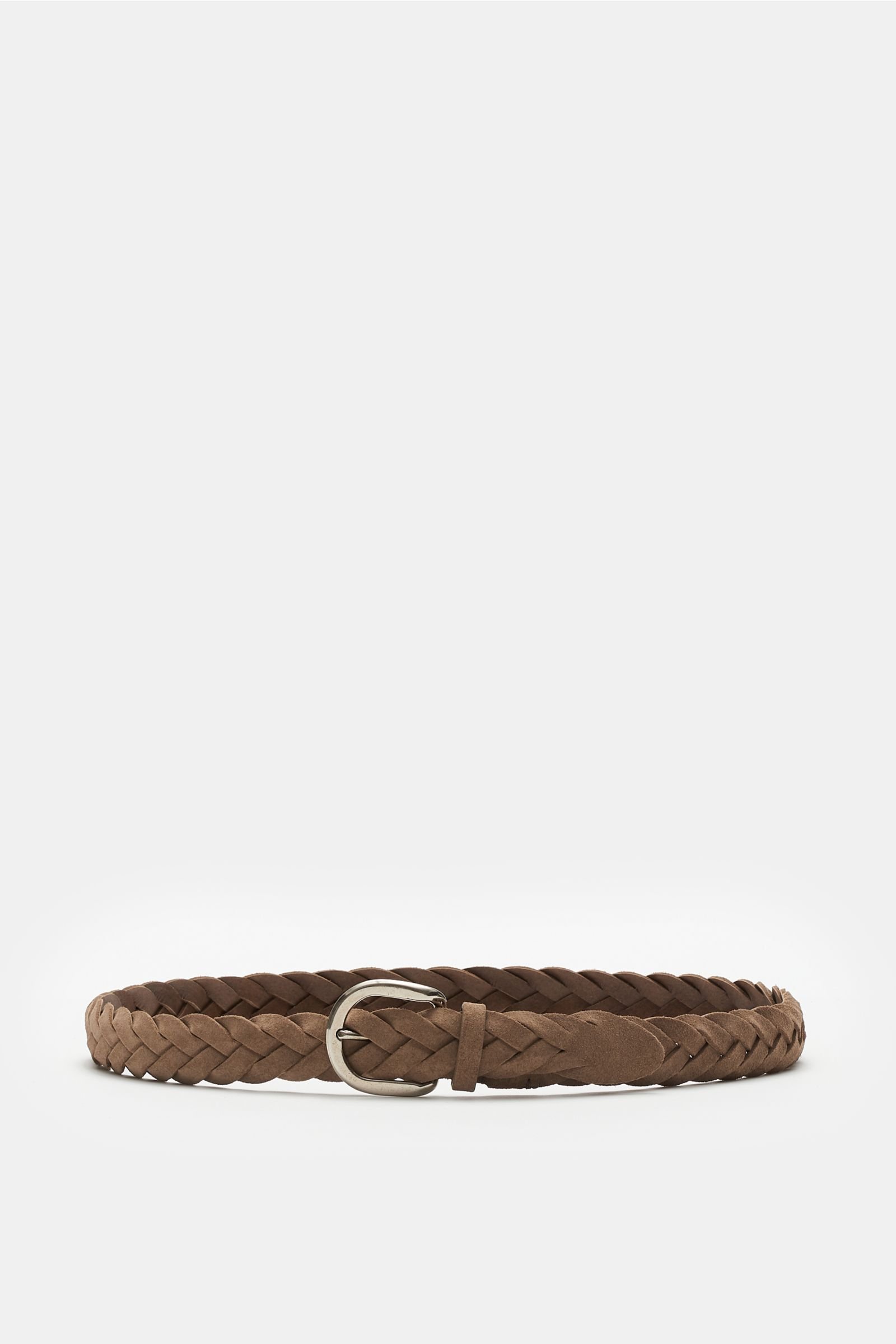 Brown Braided leather belt, Brunello Cucinelli