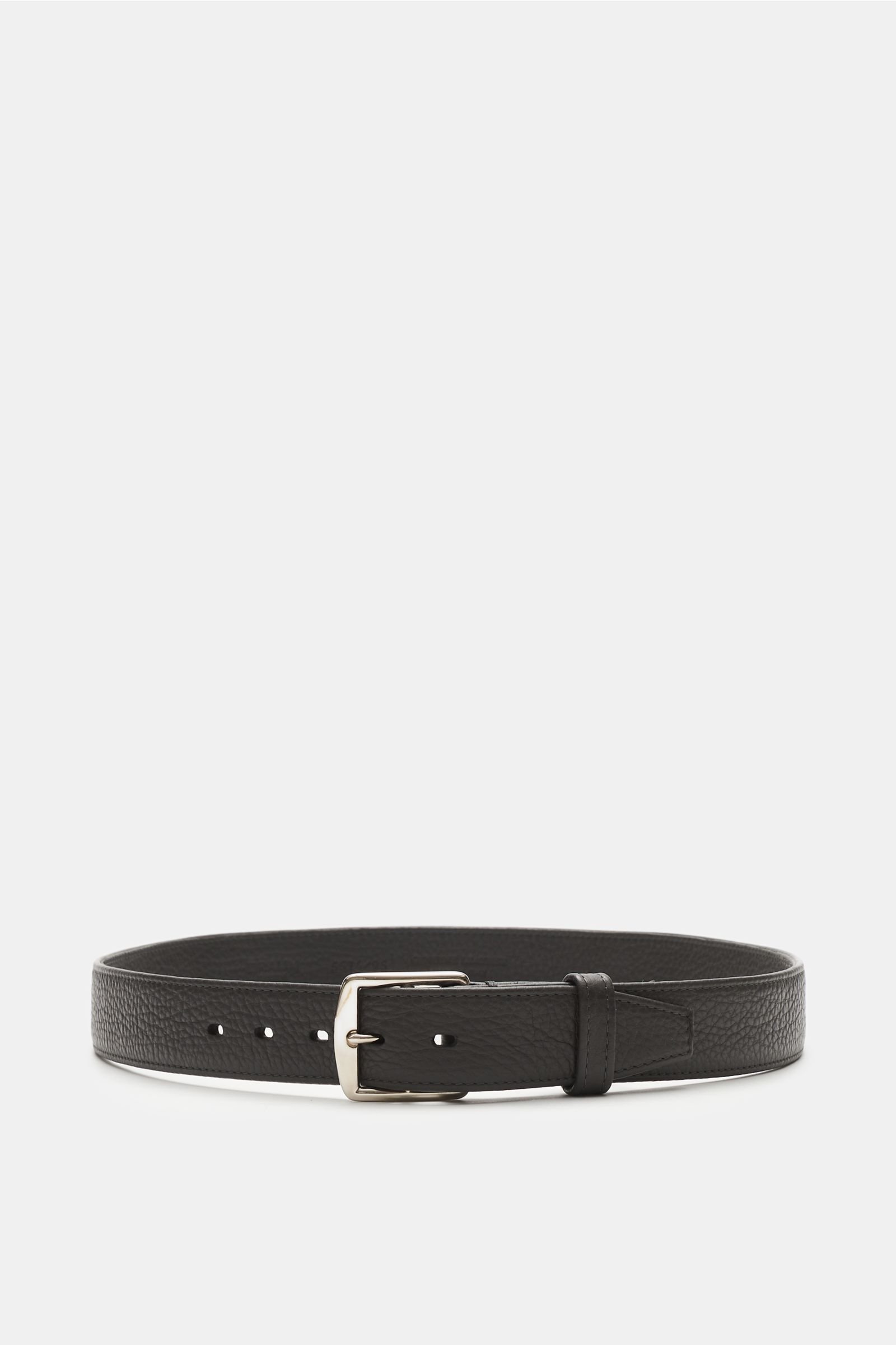 Calf leather belt dark grey