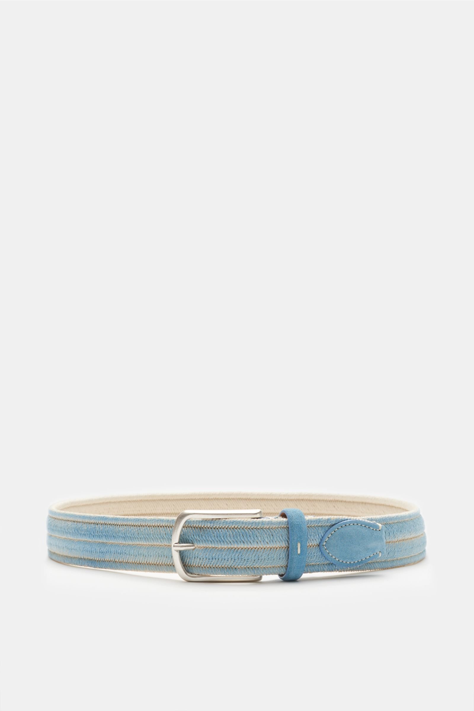Plaited belt light blue/cream