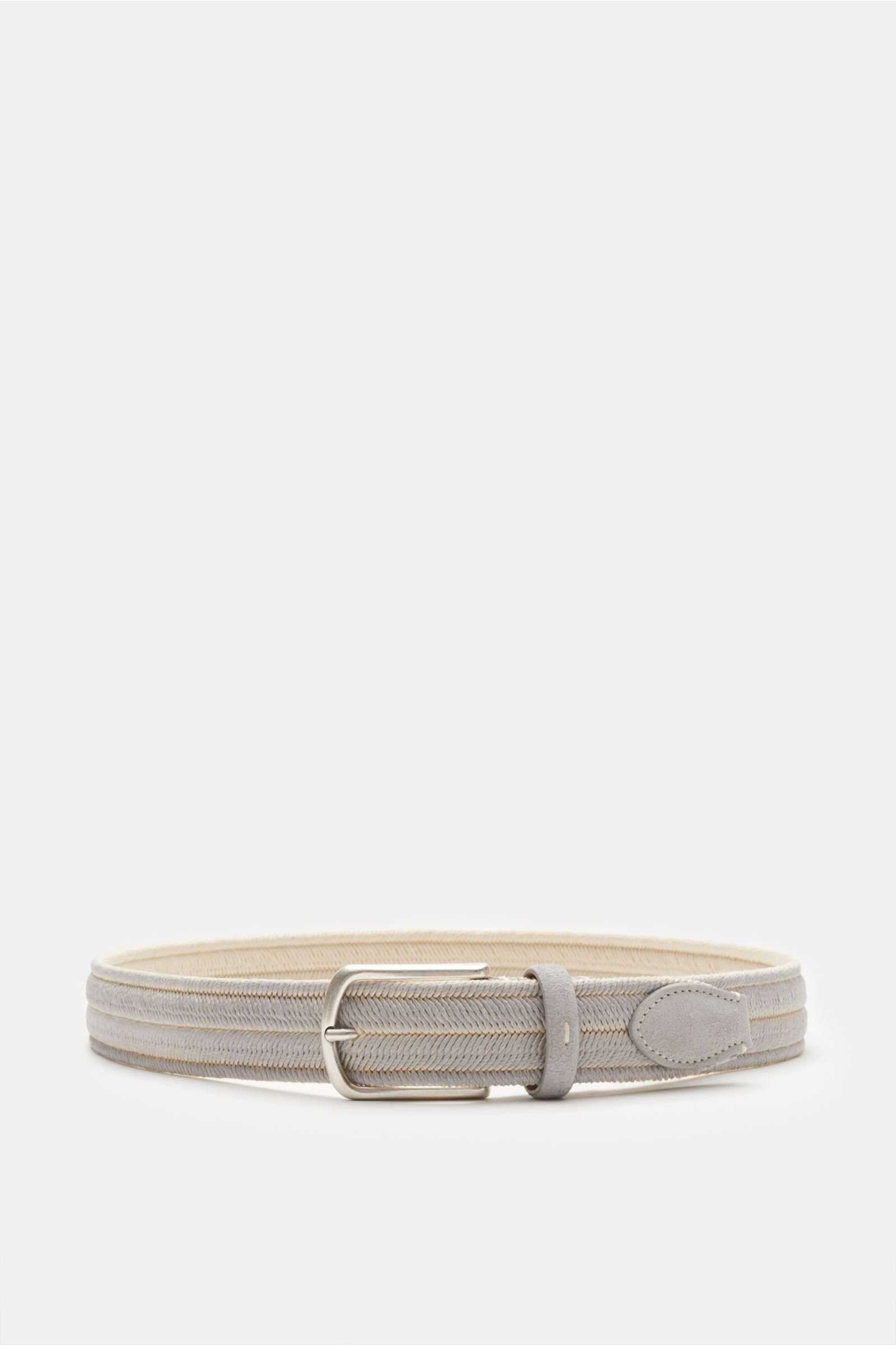 Plaited belt light grey/cream