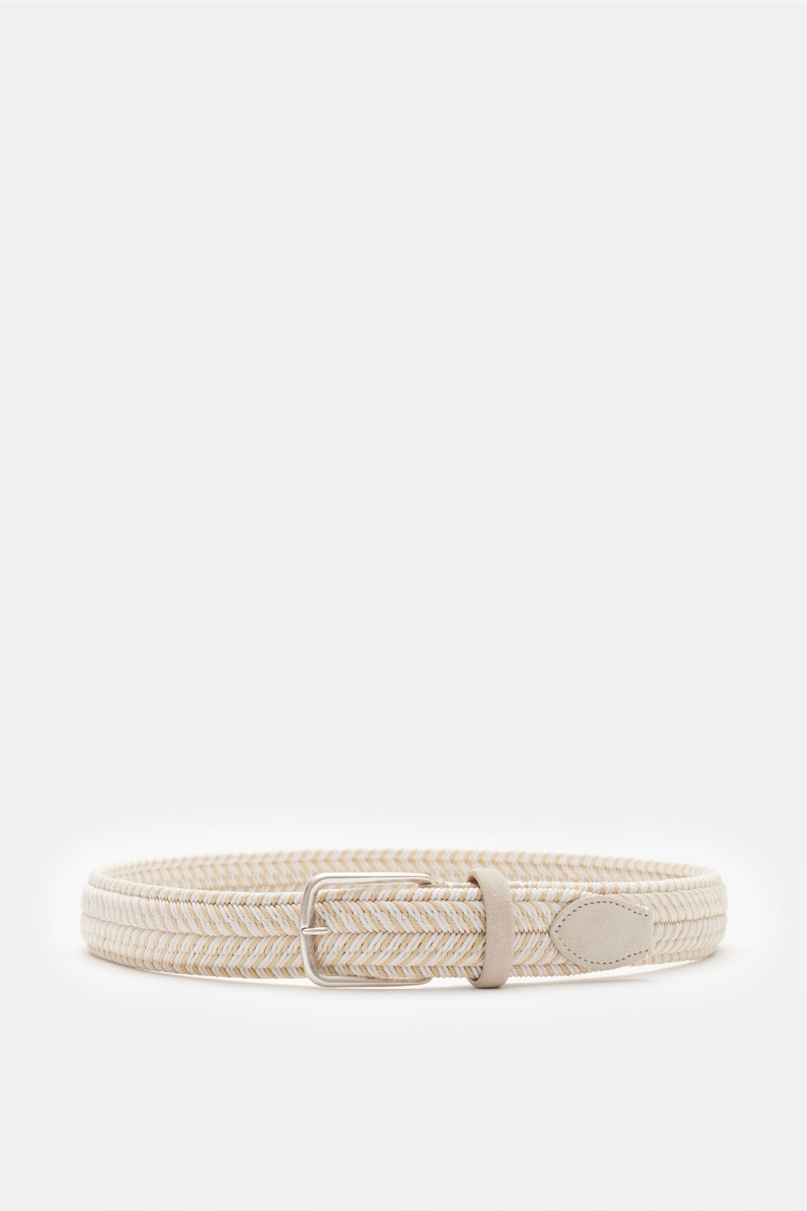 Plaited belt beige/white
