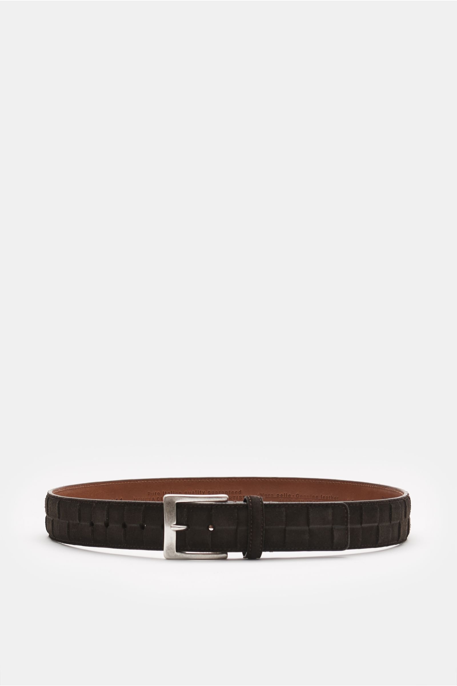 Plaited belt dark brown