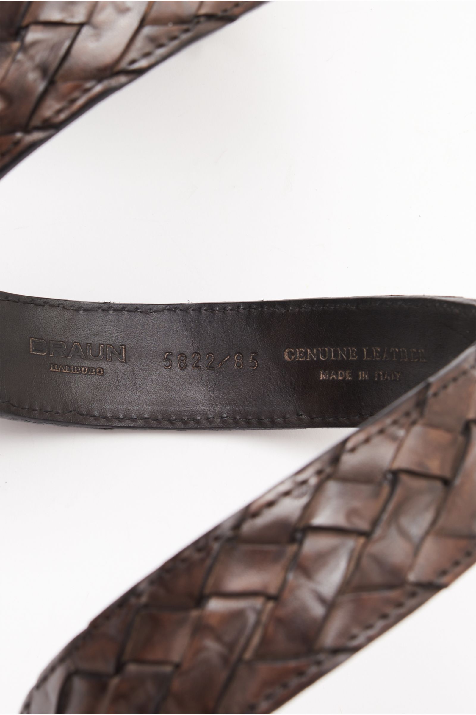 Fausto Colato Flechtgürtel graubraun